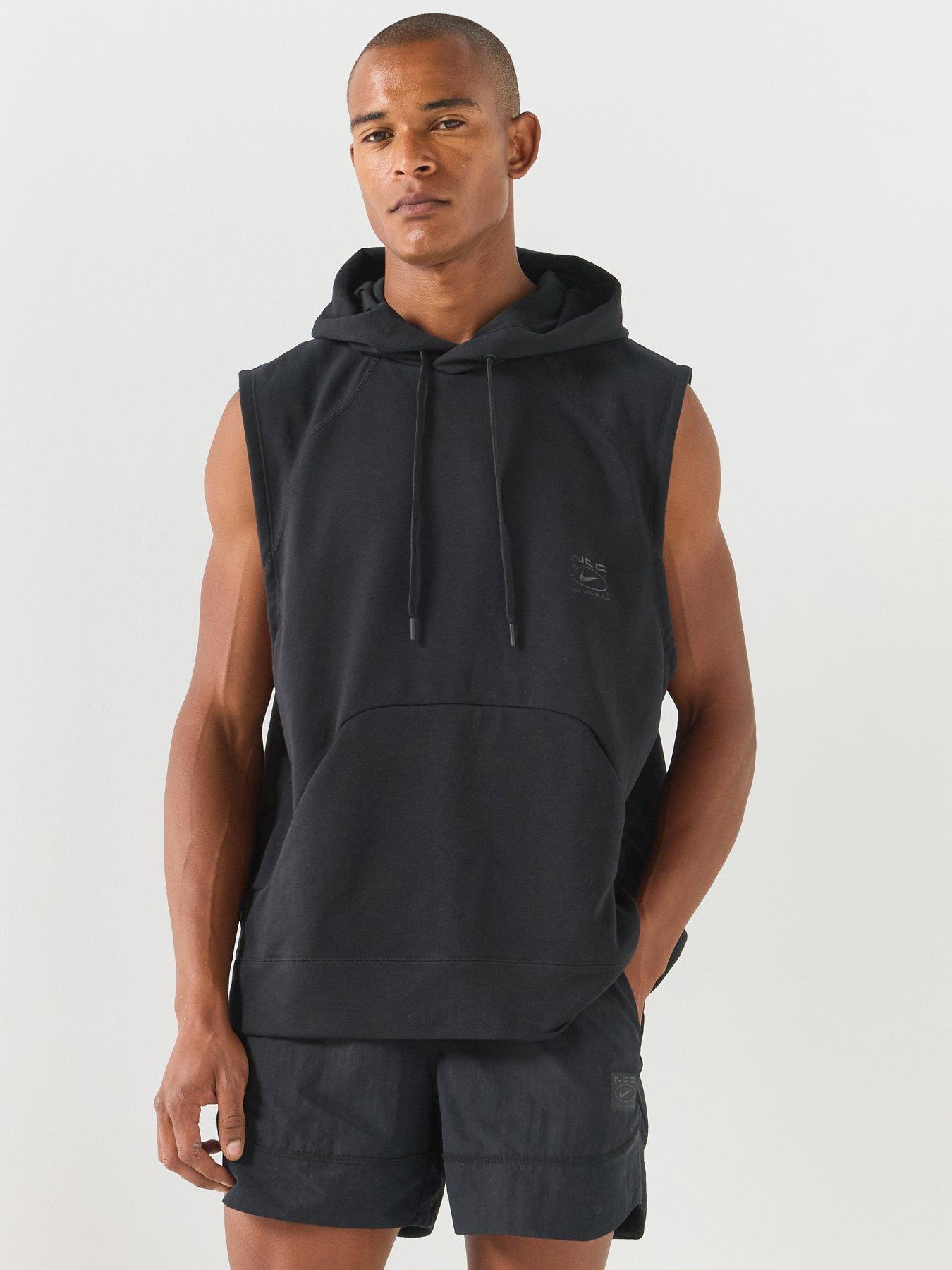 Nike Mens Dri-Fit Nacs Training Sleeveless Hoodie - Black