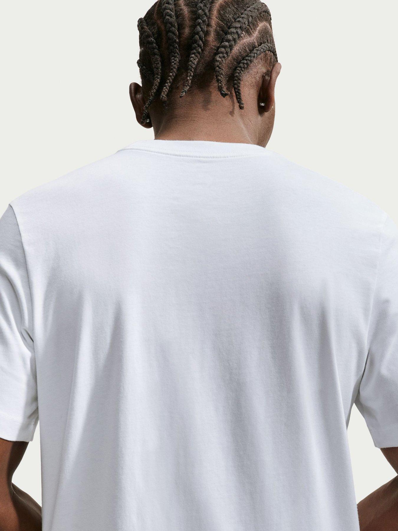 Image 2 of 5 of Nike Mens Sportswear Seasonal Swoosh Logo T-Shirt - White