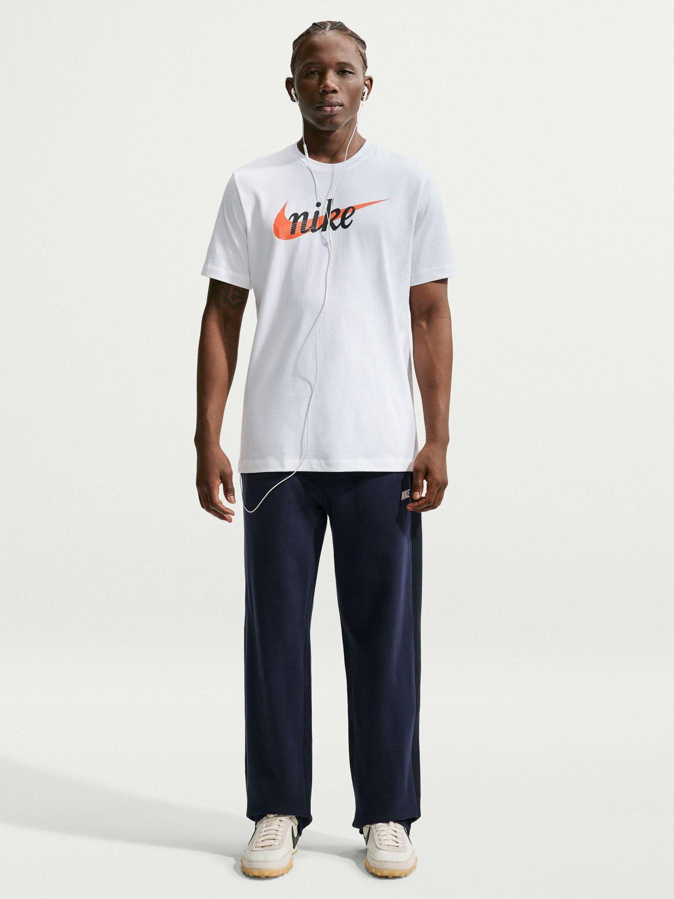 Image 3 of 5 of Nike Mens Sportswear Seasonal Swoosh Logo T-Shirt - White