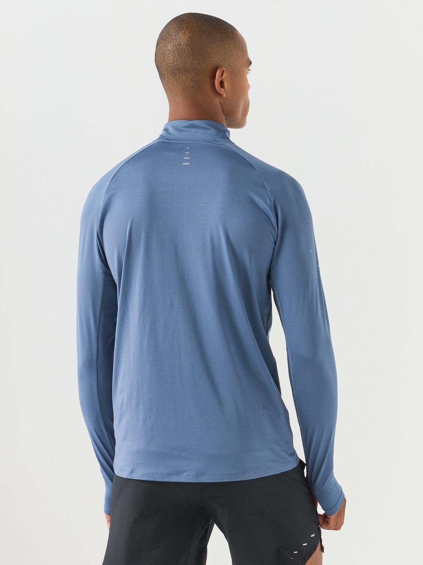 Image 2 of 4 of Nike Mens Dri-Fit 1/4 Zip Running Top - Blue