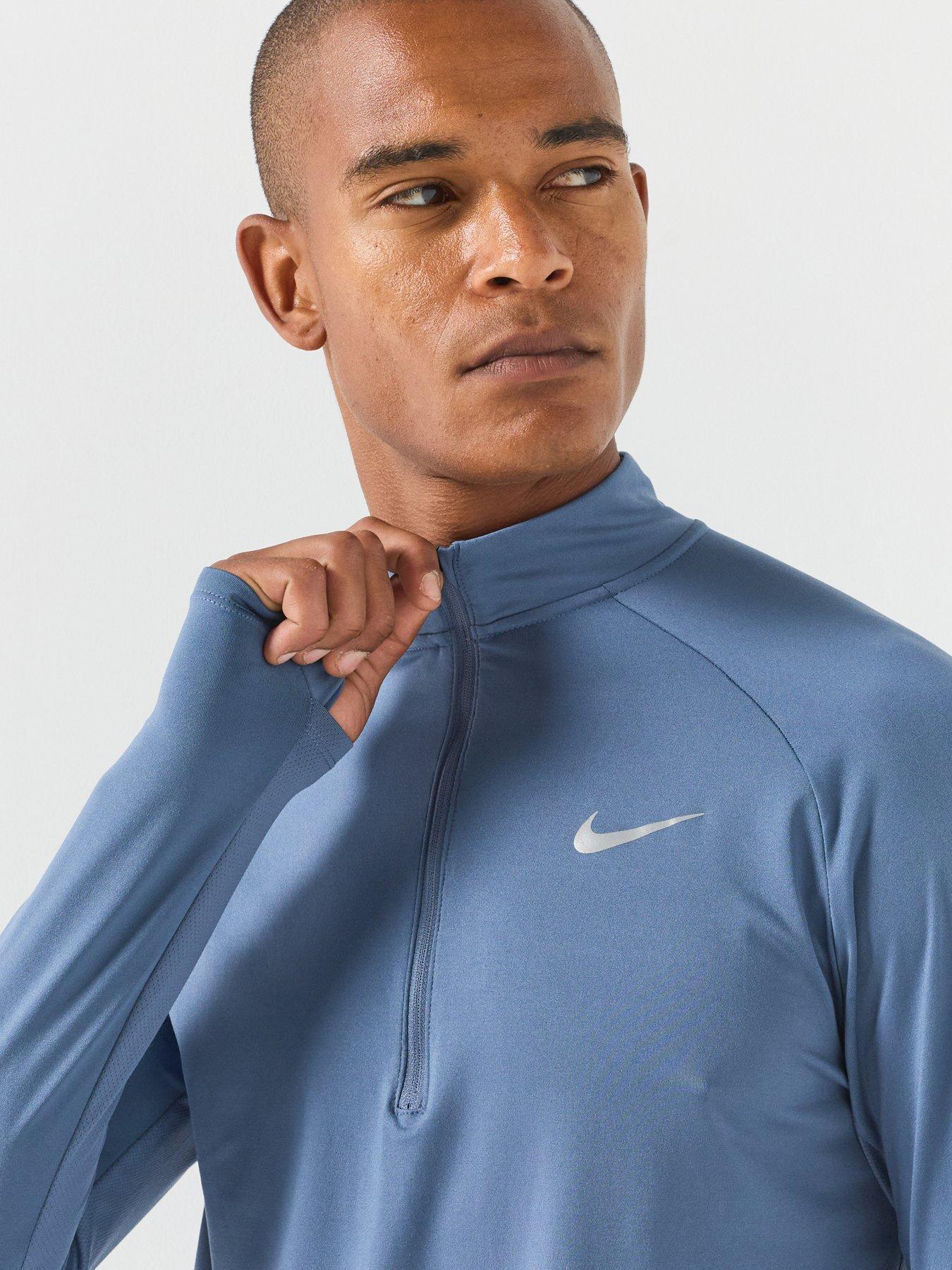 Image 4 of 4 of Nike Mens Dri-Fit 1/4 Zip Running Top - Blue