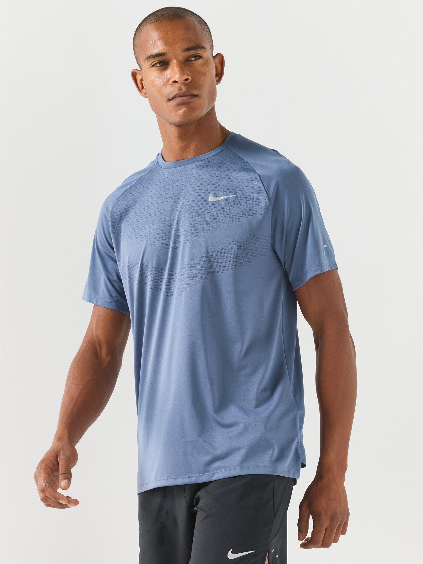 Nike Mens Running Stride Dri-FIT Adv Short Sleeve T-Shirt - Blue