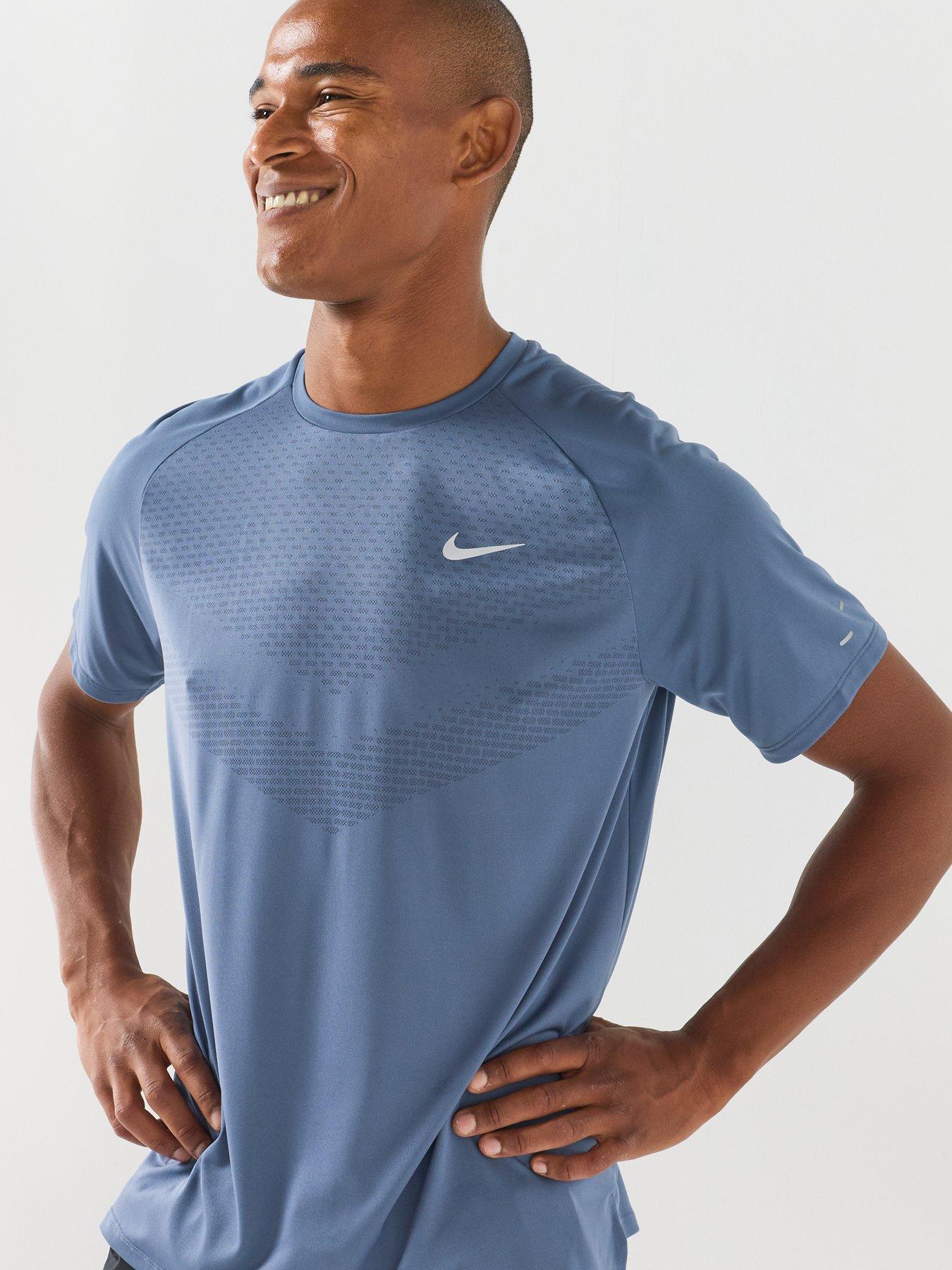 Image 4 of 4 of Nike Mens Running Stride Dri-FIT Adv Short Sleeve T-Shirt - Blue