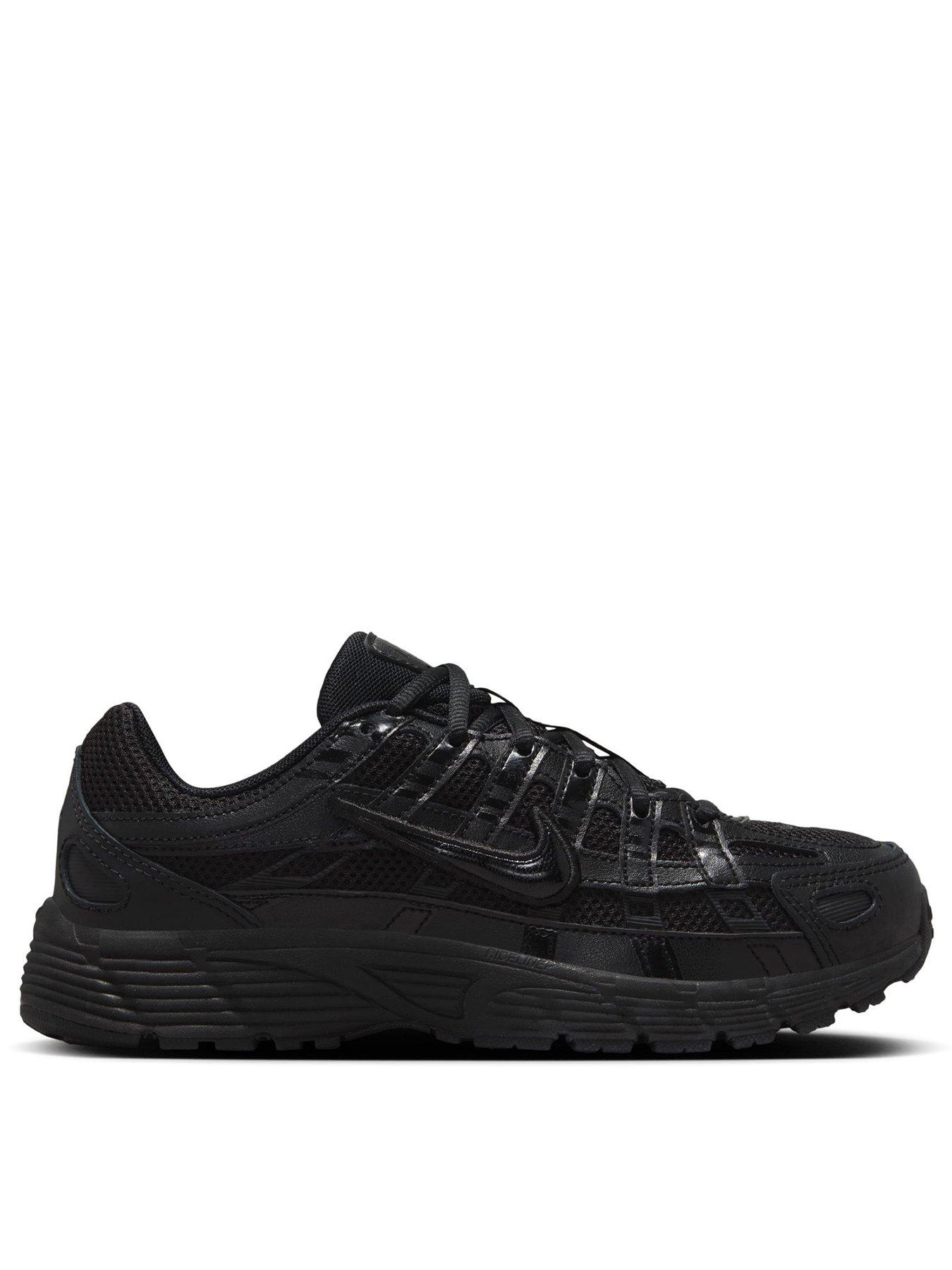 Nike Big Kids Shoes P-6000 Trainers - Black in Black/Black