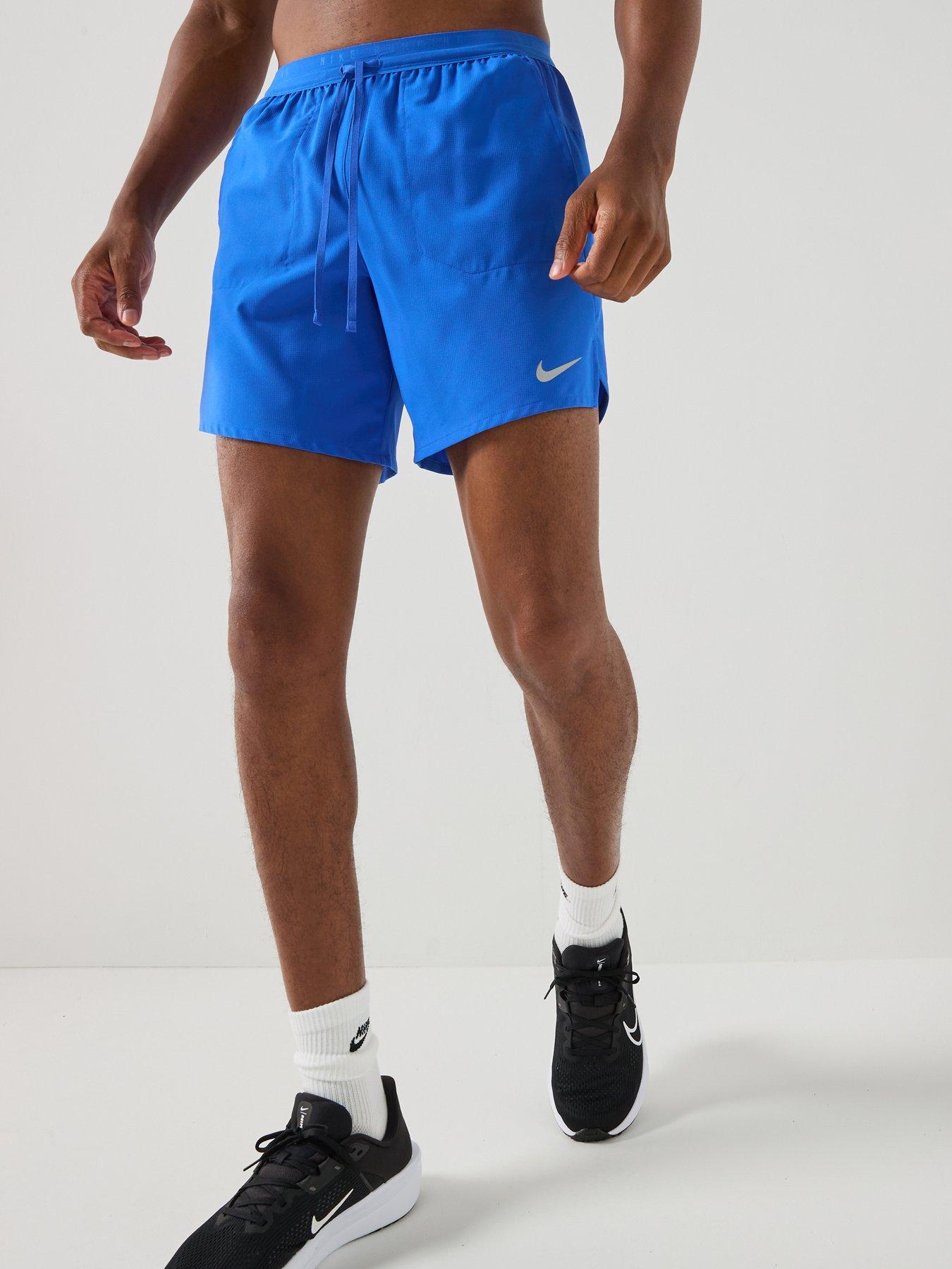 Nike Mens Running Stride Dri-FIT 7 Inch Brief-Lined Shorts - Blue