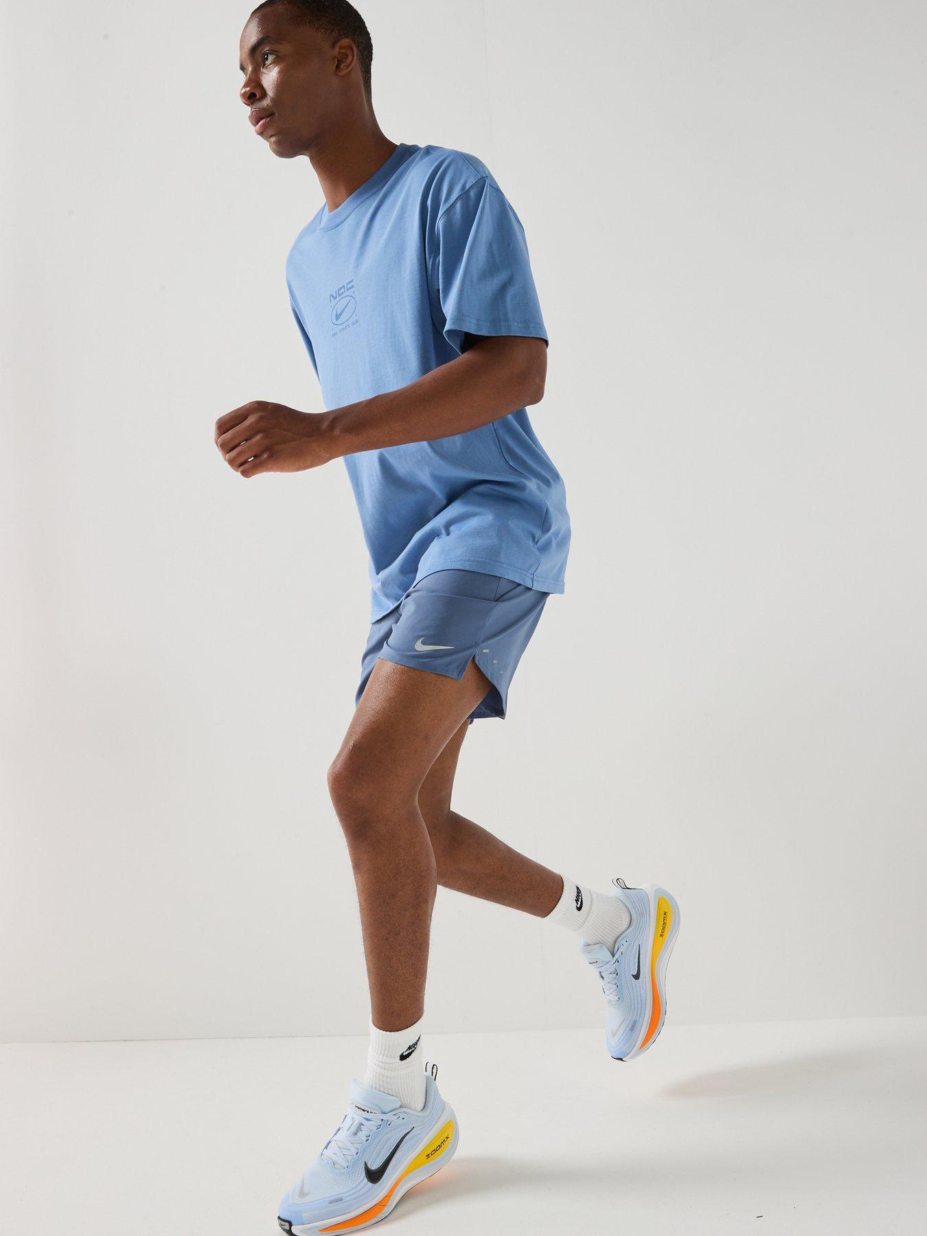 Image 3 of 6 of Nike Mens Running Stride Dri-Fit 7" &nbsp;Brief-Lined Shorts - Blue