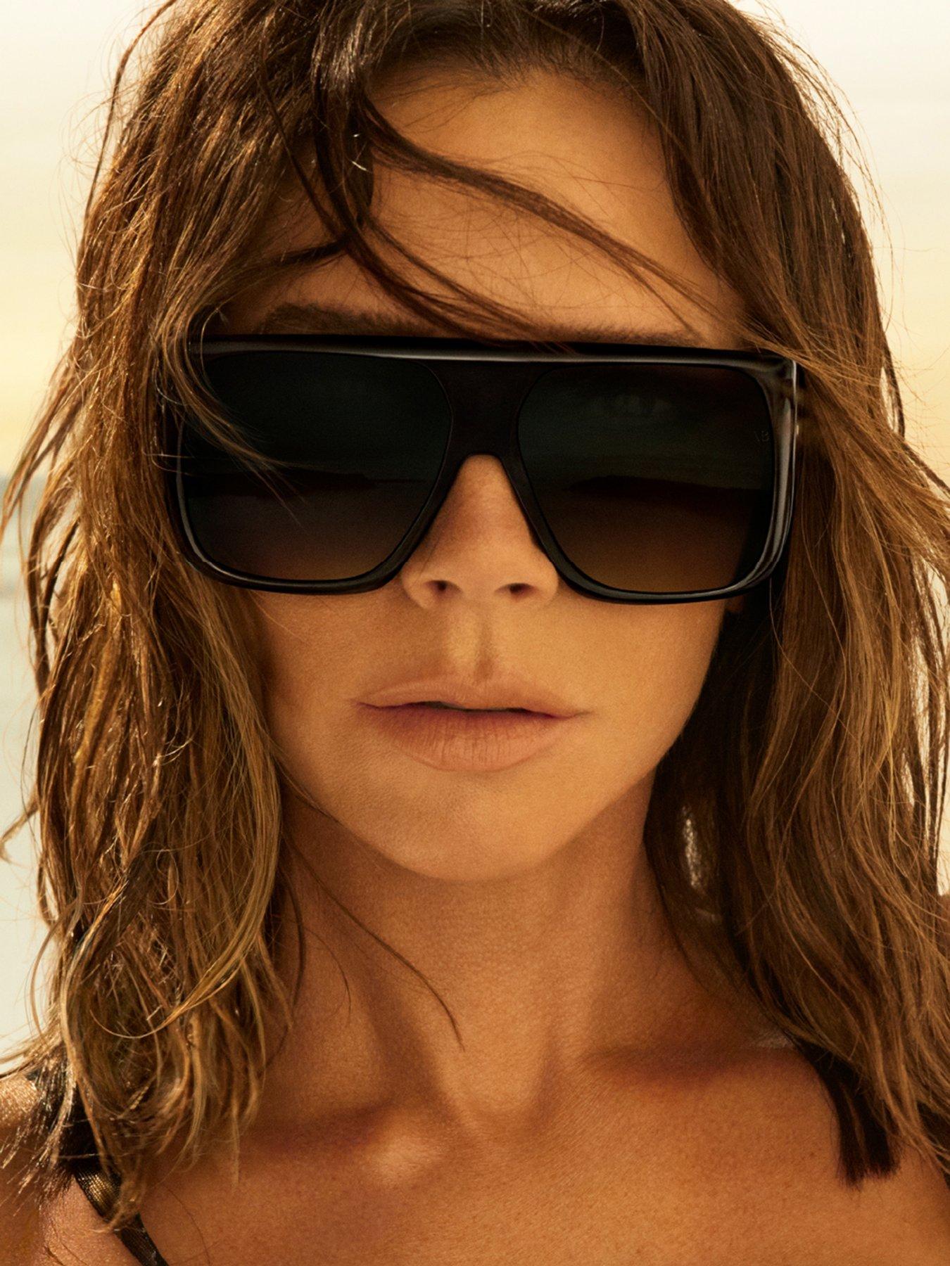 Image 1 of 5 of VICTORIA BECKHAM Oversized Square Mask Style Sunglasses