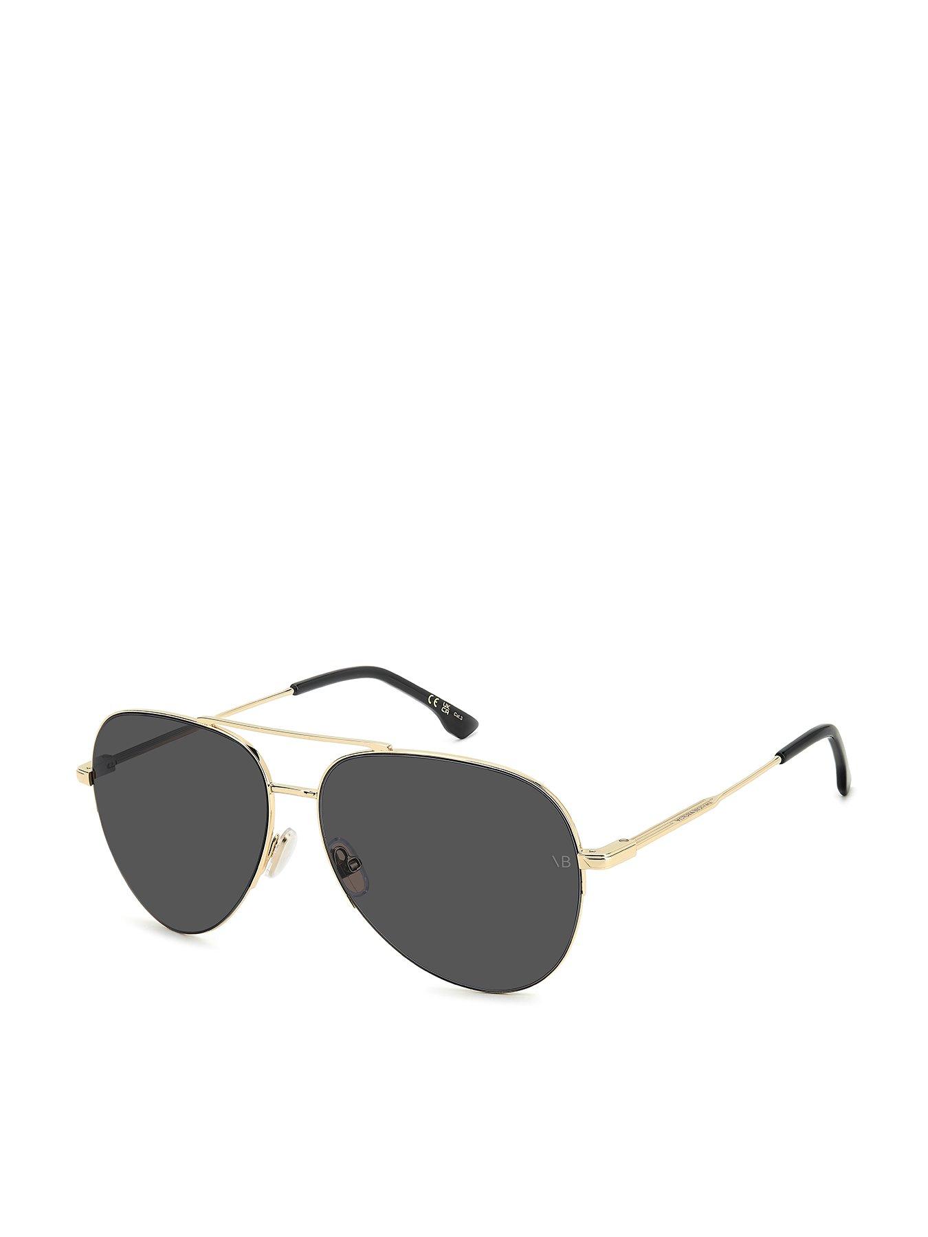 VICTORIA BECKHAM 1000/S Women's Aviator Sunglasses - Gold