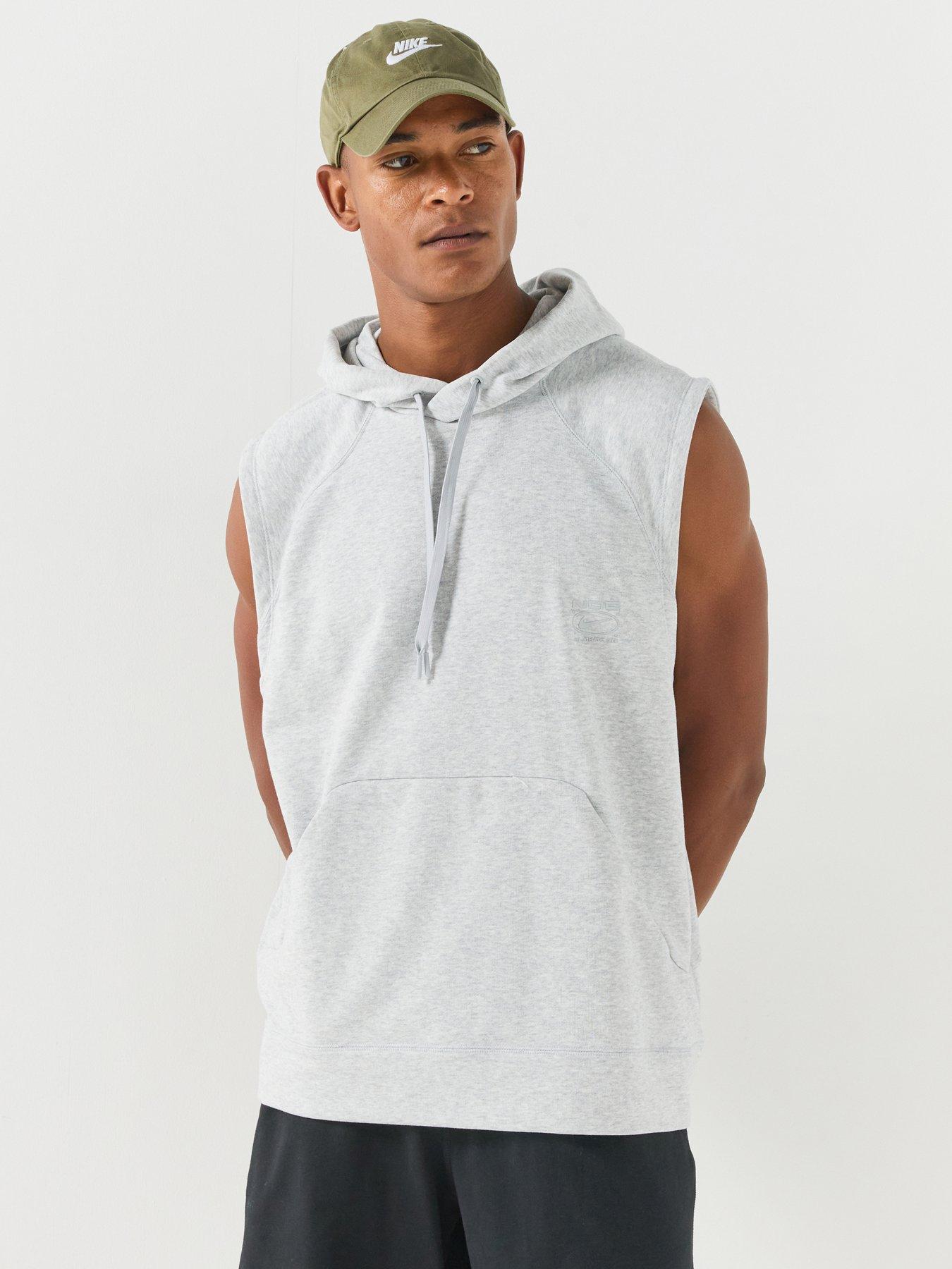 Nike Mens Dri-FIT Nacs Training Sleeveless Hoodie - Grey