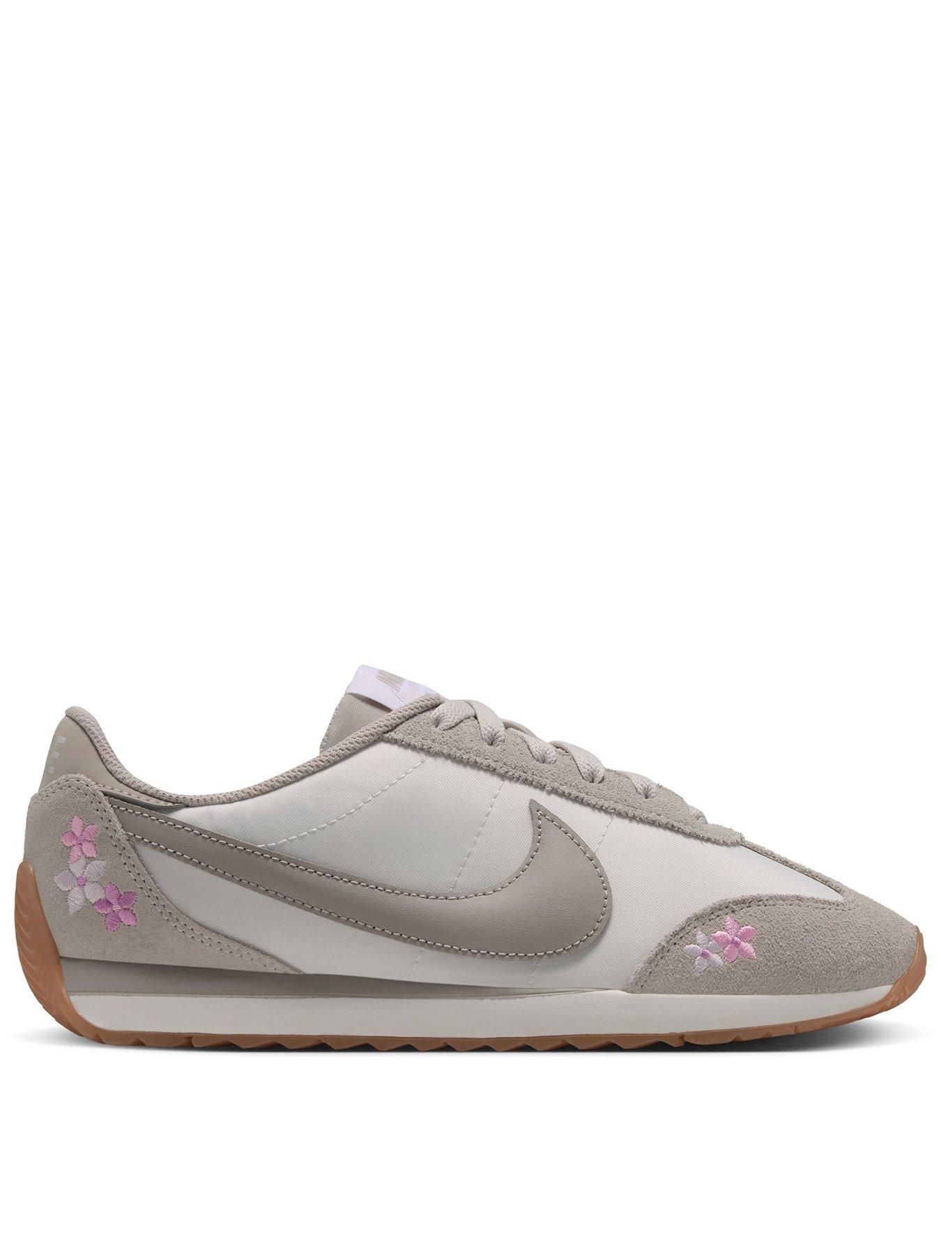 Image 1 of 7 of Nike Womens Pacific SE Floral Low-Profile Lace-Up Trainers - Grey