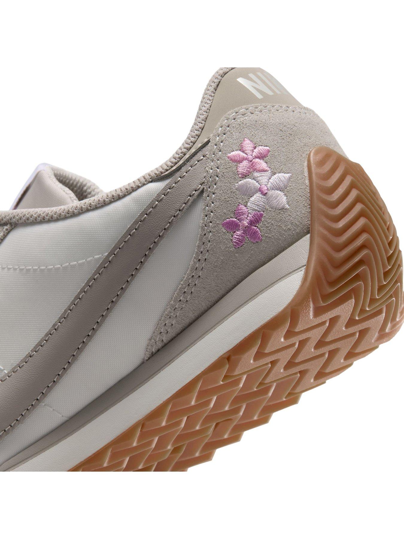Image 7 of 7 of Nike Womens Pacific SE Floral Low-Profile Lace-Up Trainers - Grey