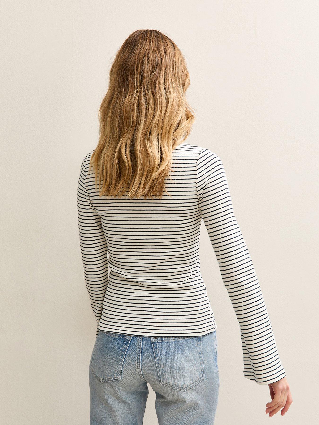new-look-white-and-navy-striped-slash-neck-flared-sleeve-top-bluestillFront