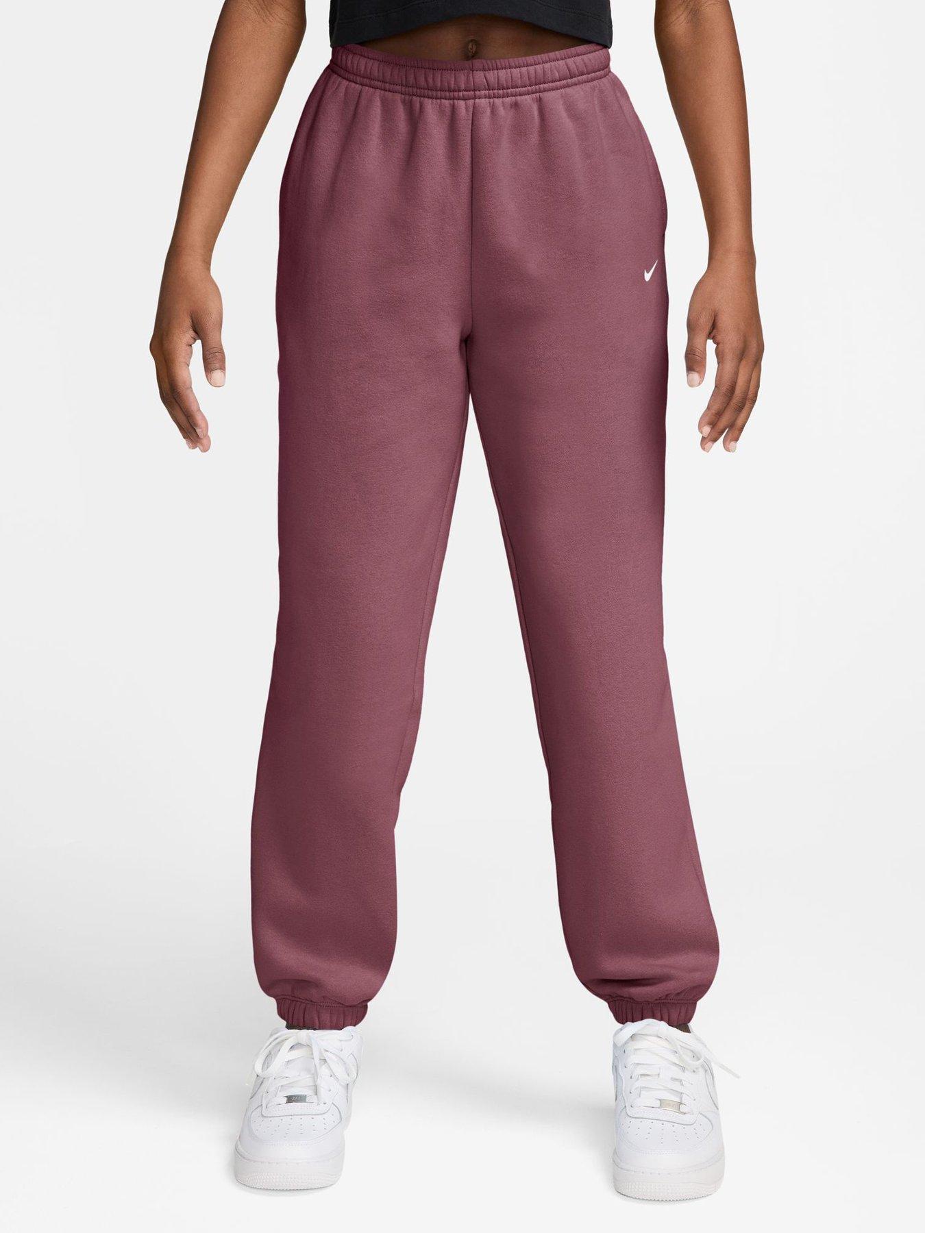 Nike Junior Girls Studio Club Fleece Loose Fit Joggers - Pink