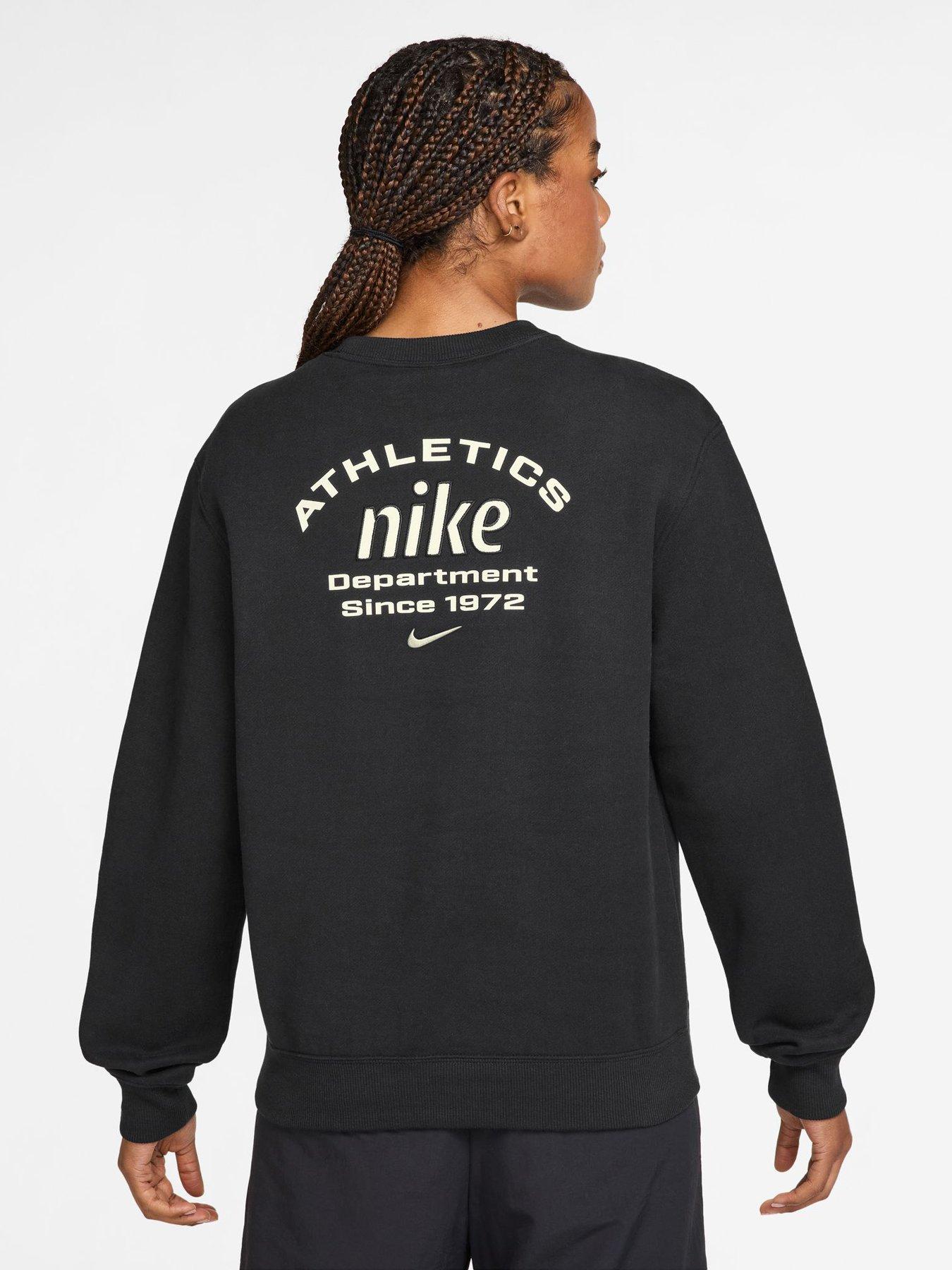 Image 2 of 3 of Nike Womens Athletics Department Piped Crew Sweatshirt - Black