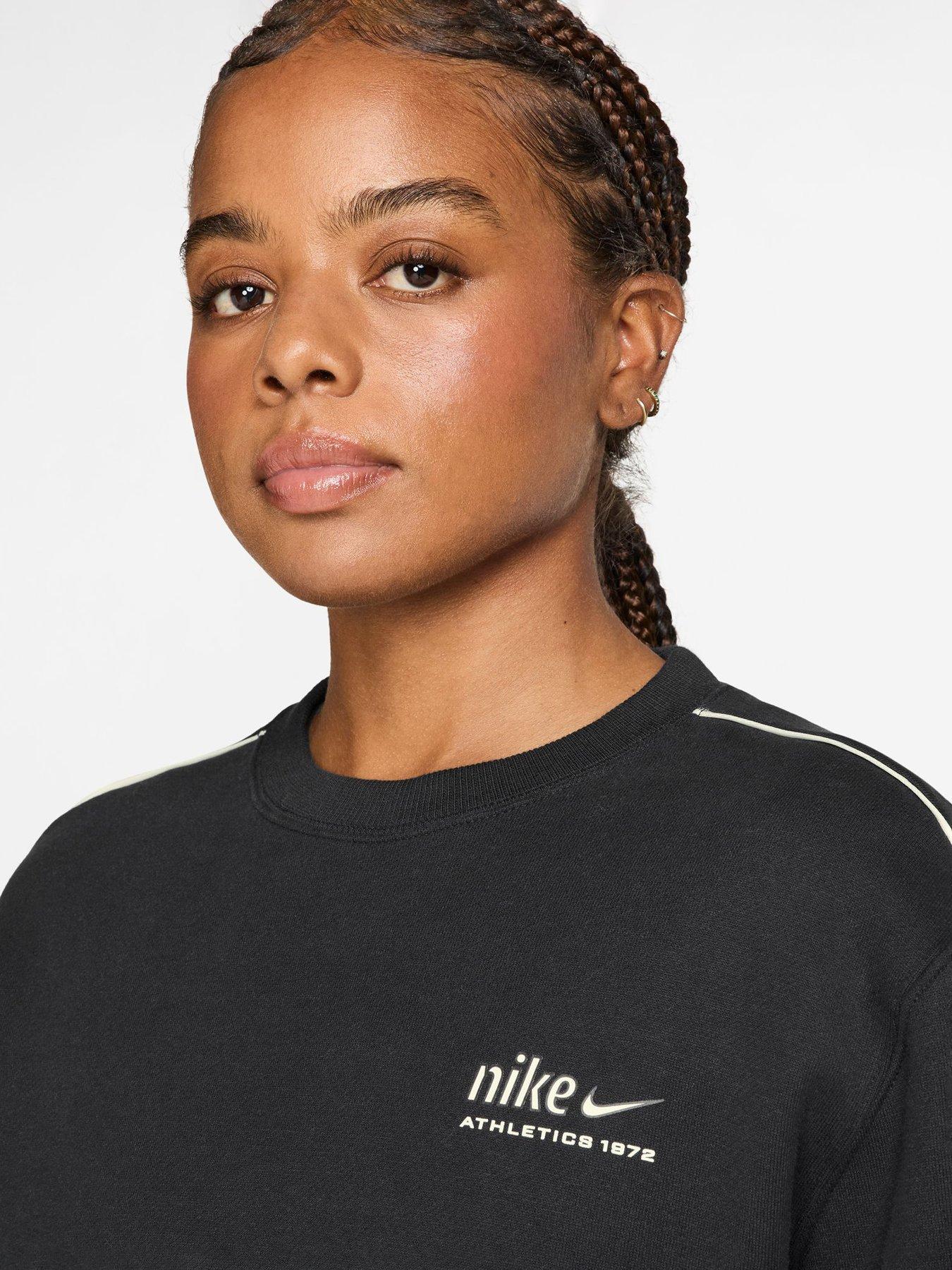 Image 3 of 3 of Nike Womens Athletics Department Piped Crew Sweatshirt - Black