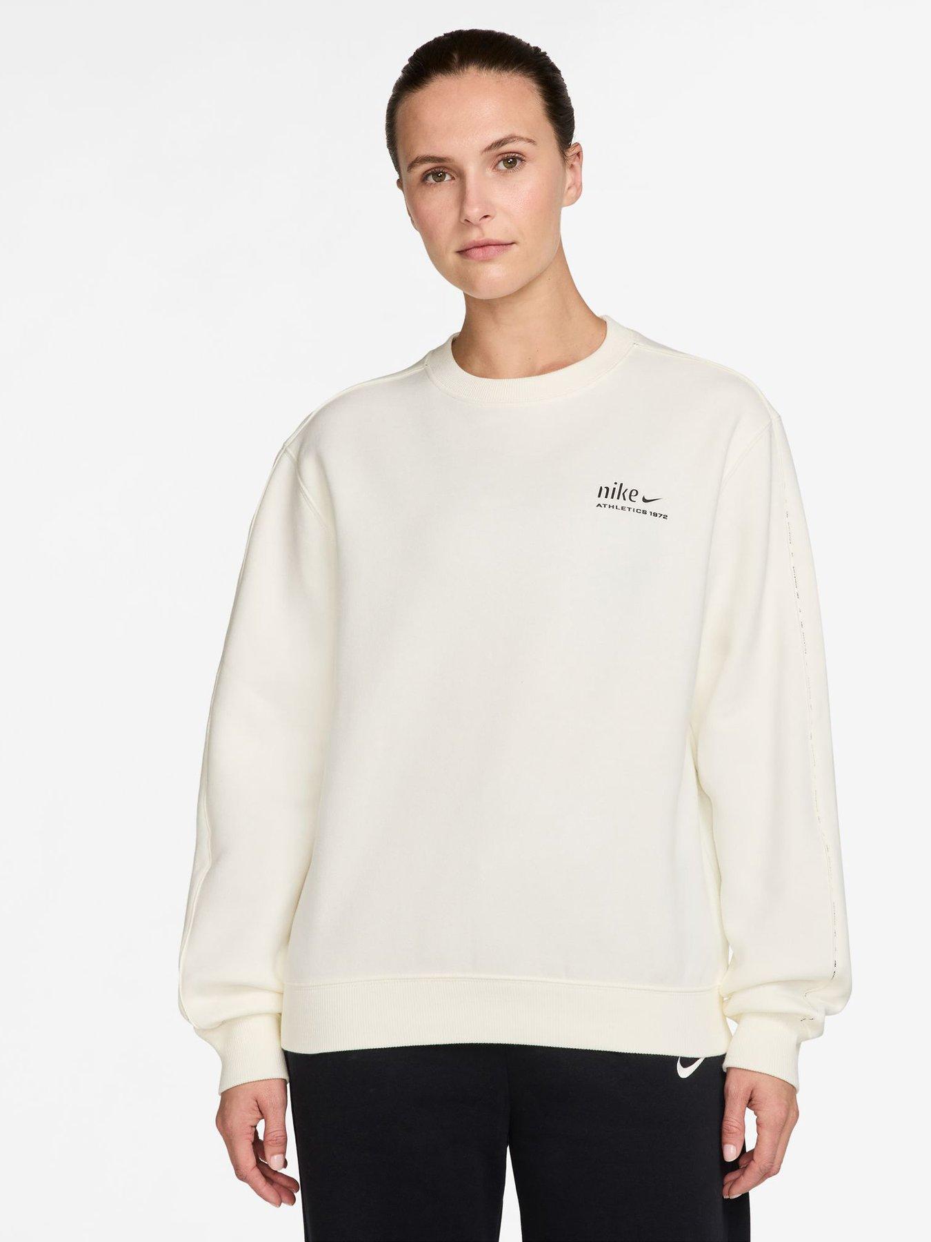 Image 1 of 3 of Nike Womens Athletics Department Piped Crew Sweatshirt - White