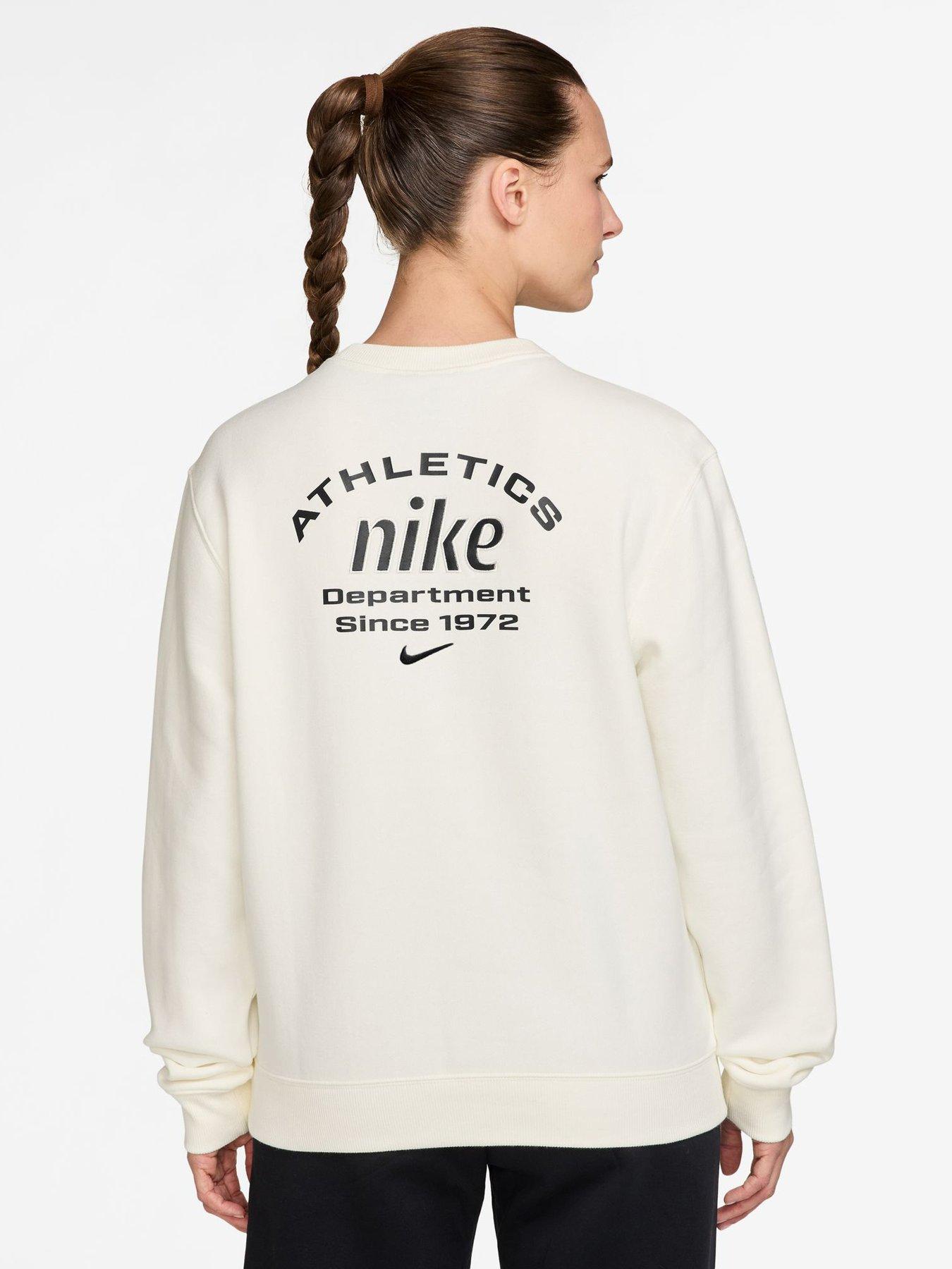 Image 2 of 3 of Nike Womens Athletics Department Piped Crew Sweatshirt - White