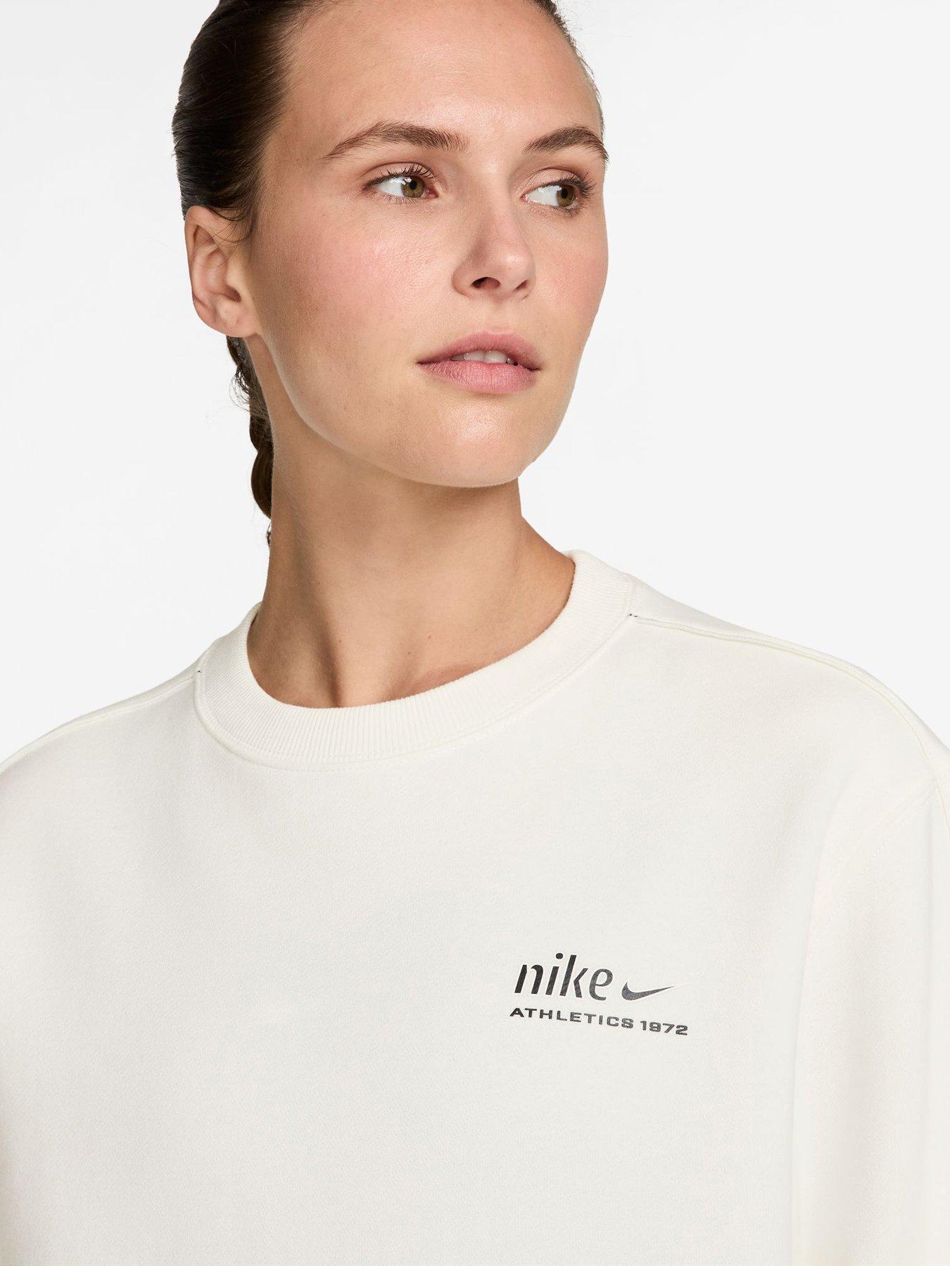 Image 3 of 3 of Nike Womens Athletics Department Piped Crew Sweatshirt - White