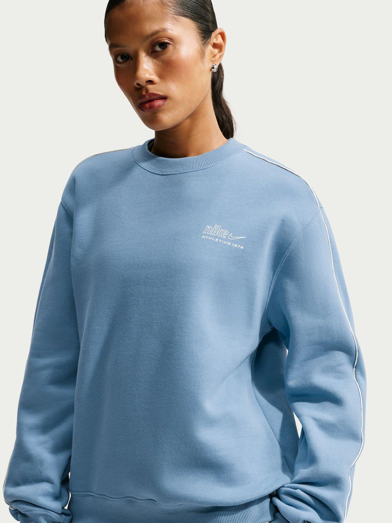 Nike Womens Athletics Department Piped Sweatshirt - Blue
