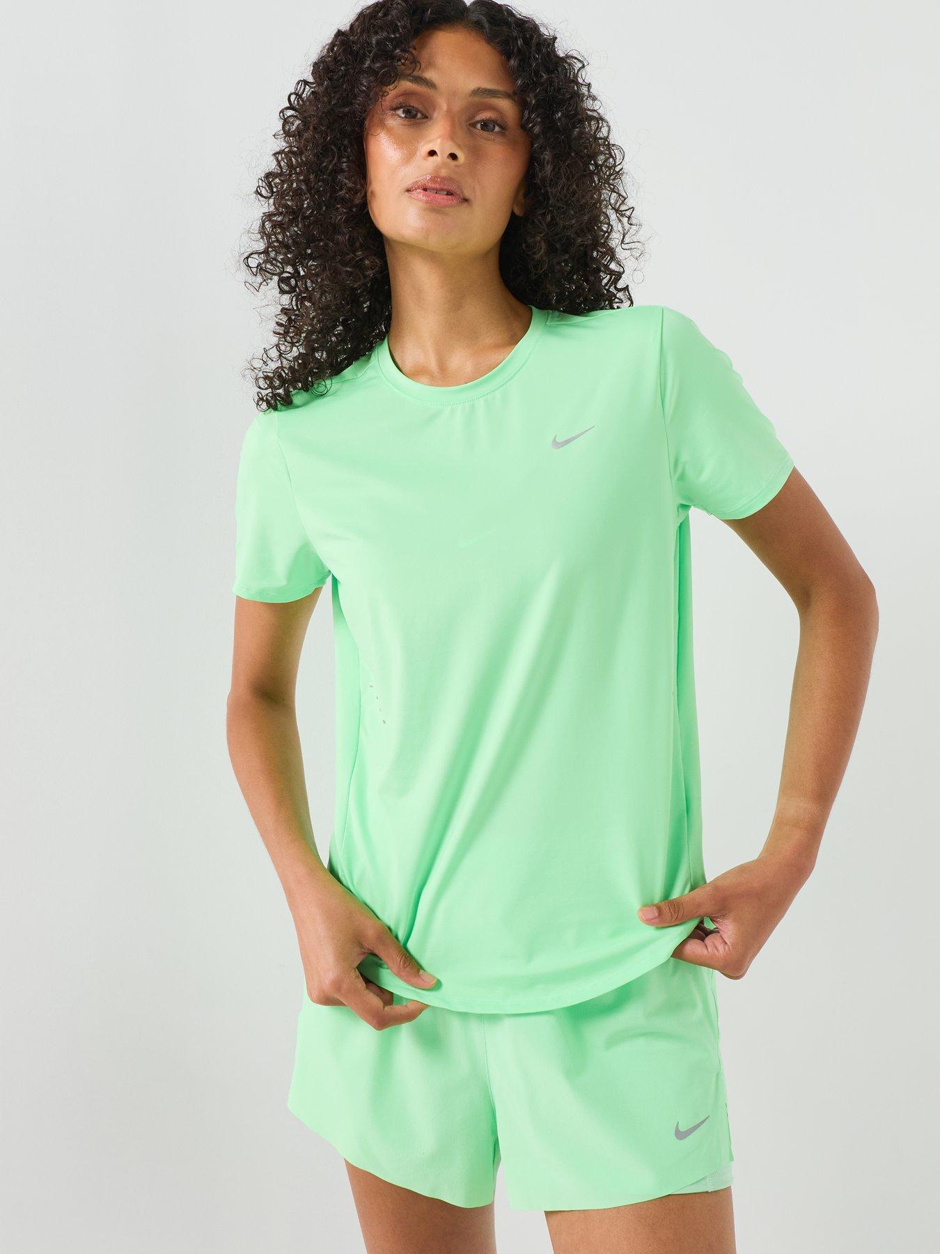 Nike Womens Running Swift Dri-Fit Short Sleeve T-Shirt - Green