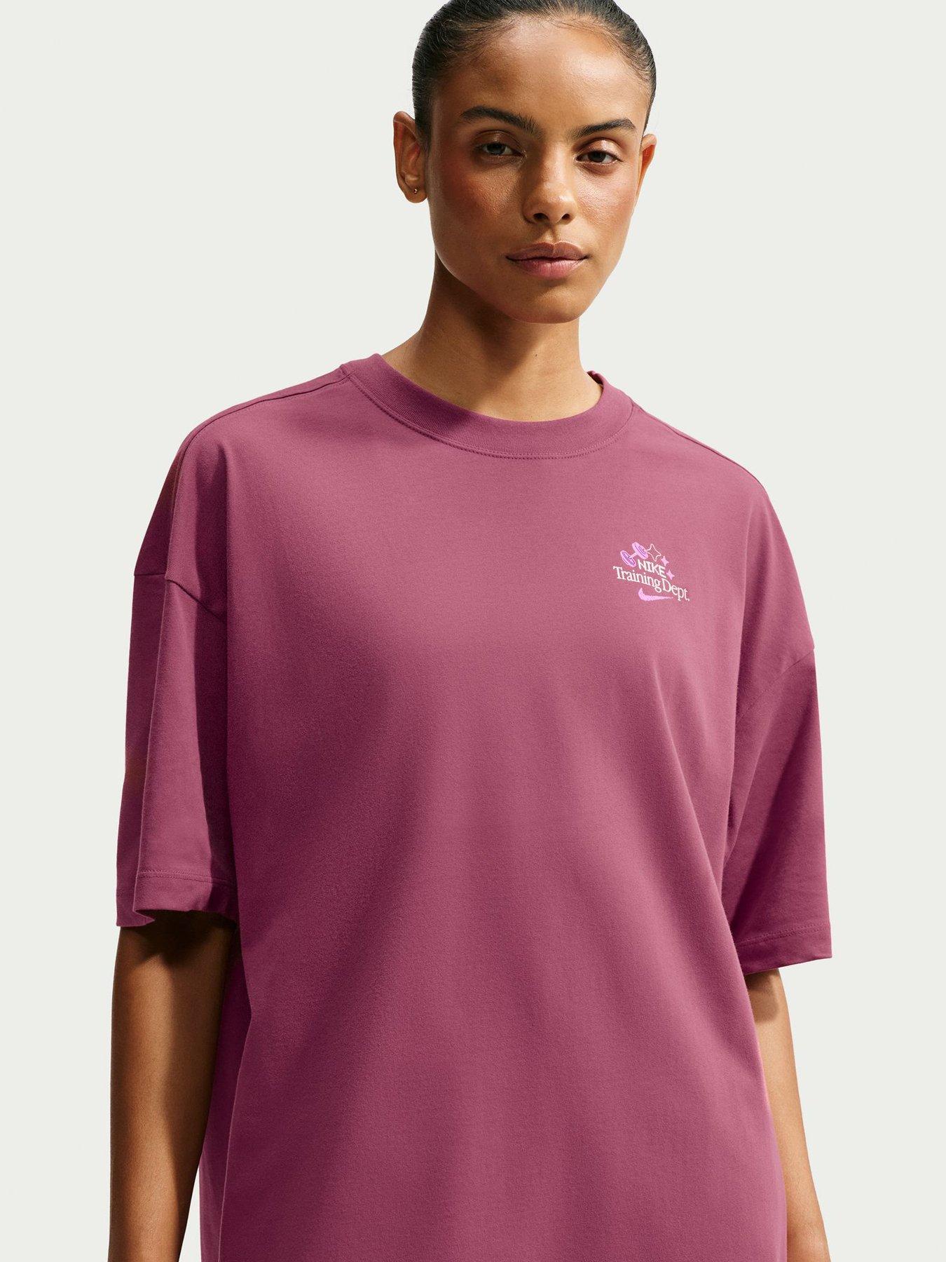 Nike Womens Training Speed Graphic T-Shirts - Pink