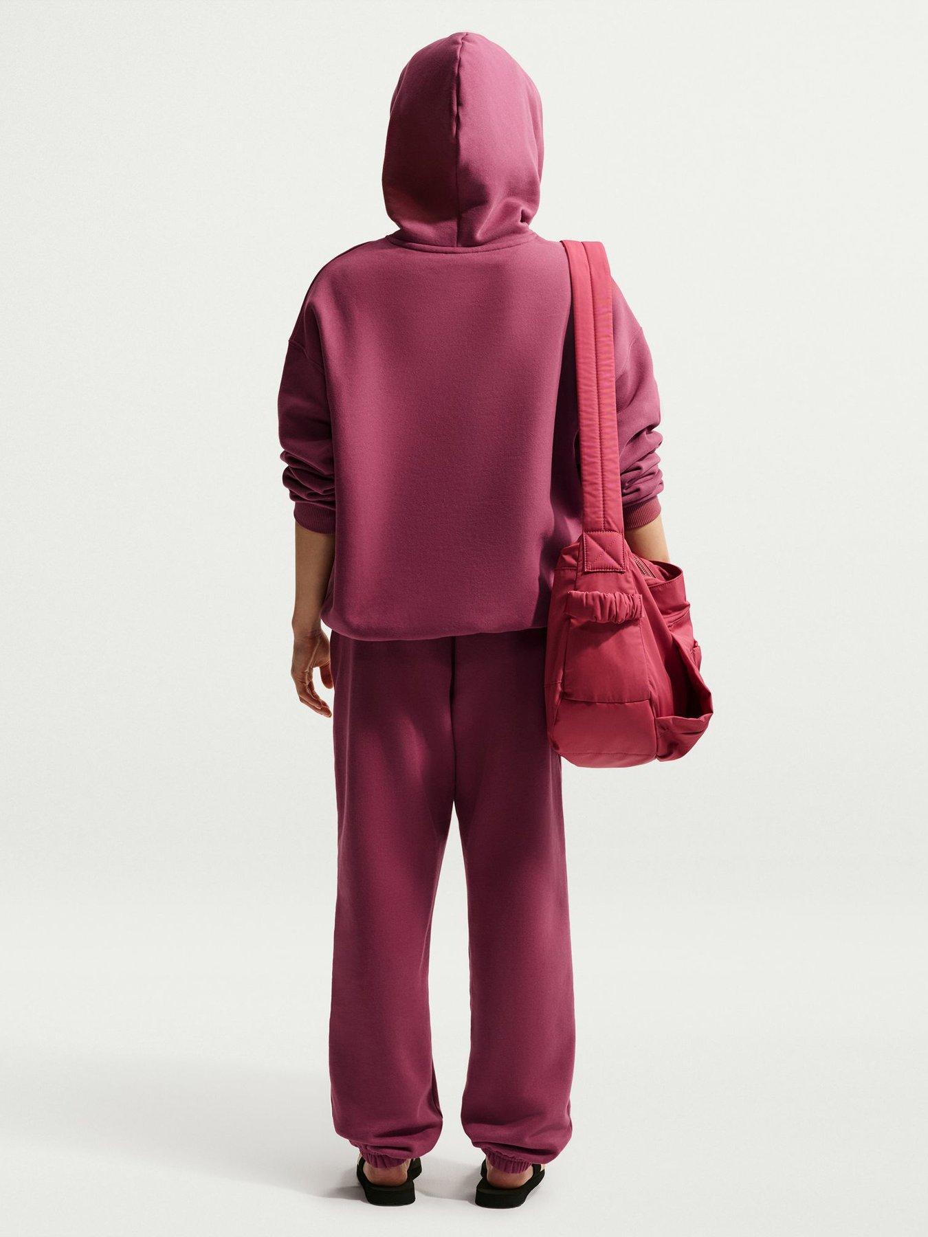 Image 2 of 5 of Nike Womens Studio Fleece Oversized Hoodie - Pink