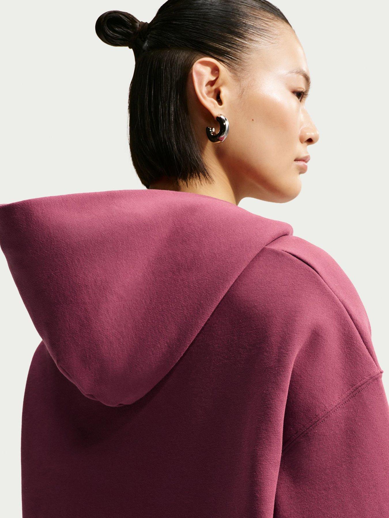 Image 5 of 5 of Nike Womens Studio Fleece Oversized Hoodie - Pink