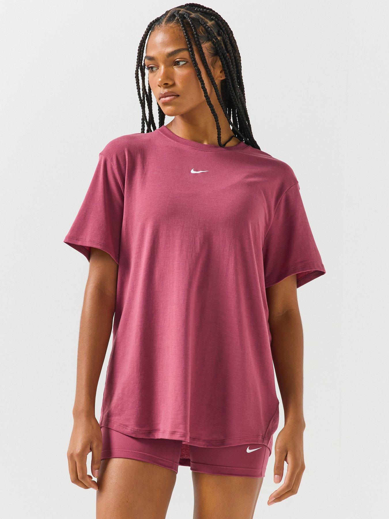 Nike Womens Training One Relaxed Dri-Fit T-Shirt - Pink