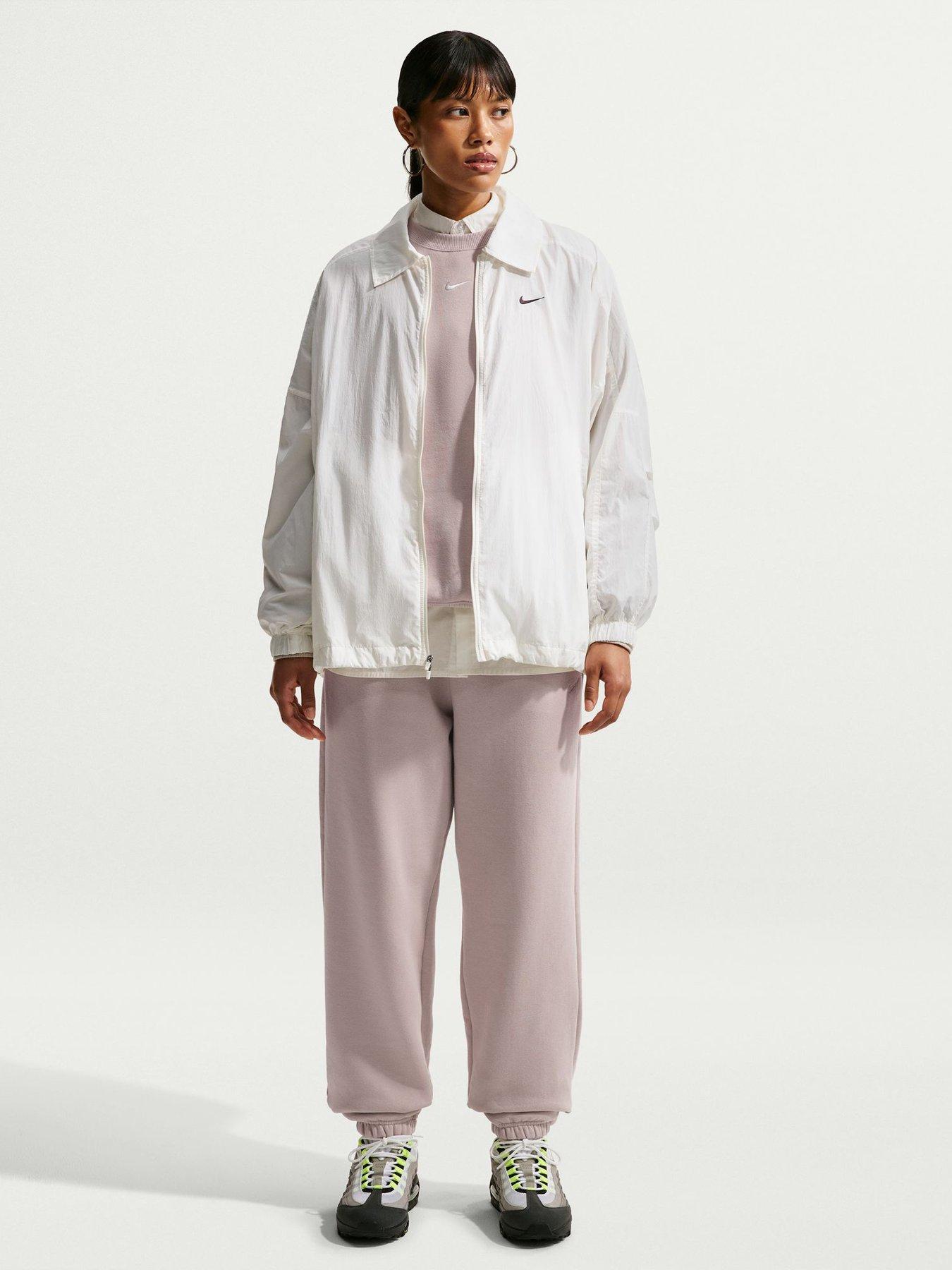 Image 3 of 5 of Nike Womens Studio Fleece Oversized Crew Sweatshirt - Cream