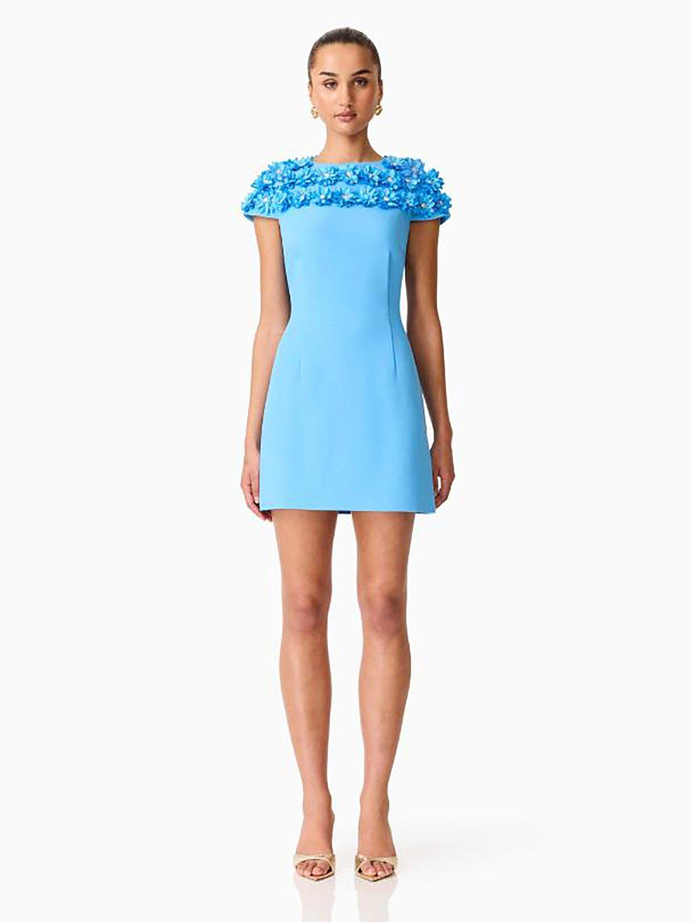 elliatt-dali-floral-applique-mini-dress-bluefront