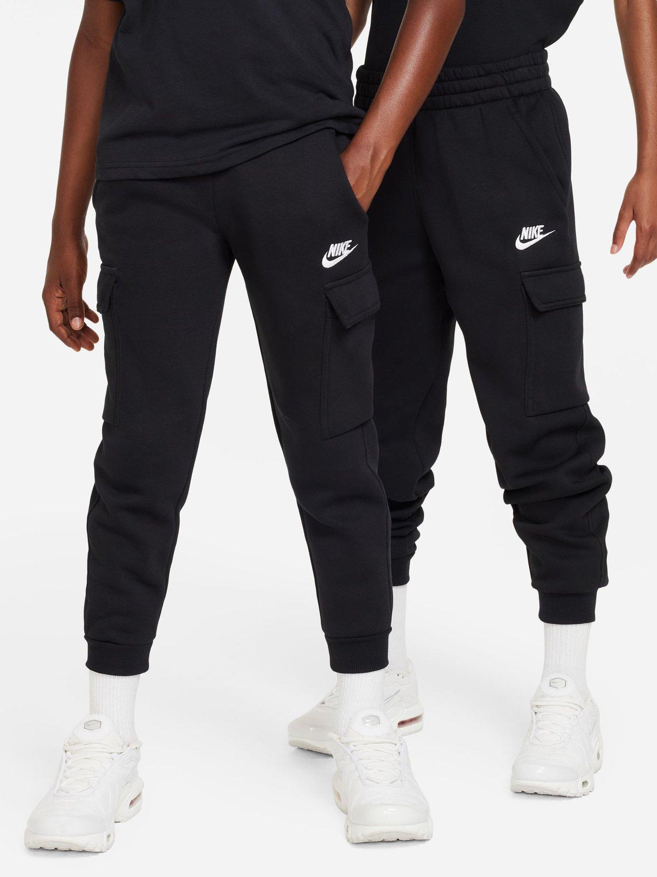 Nike Big Kids' Club Fleece Cargo Joggers - Black
