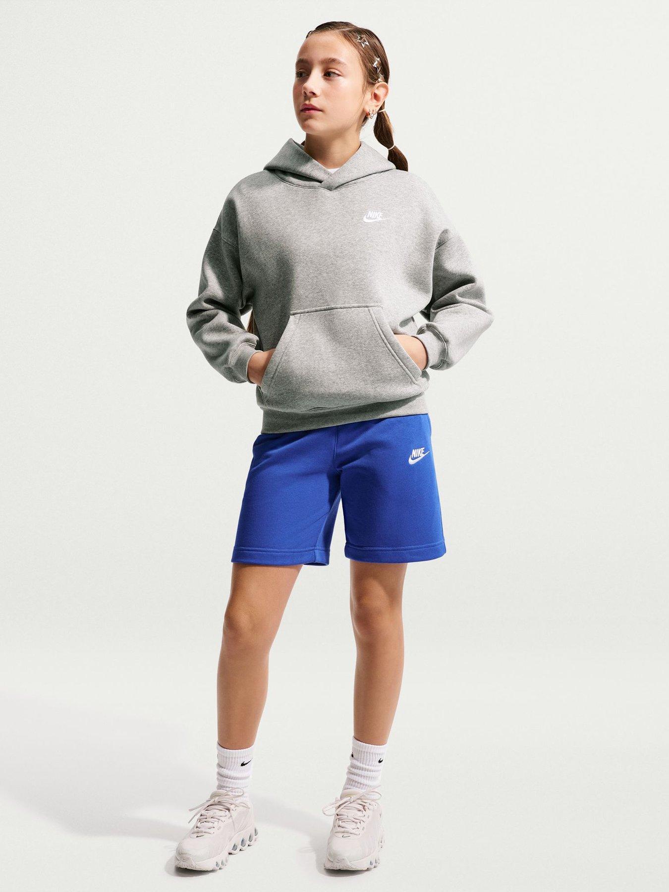 Image 5 of 5 of Nike Unisex Big Kids Club Fleece Oversized Pullover Hoodie - Grey