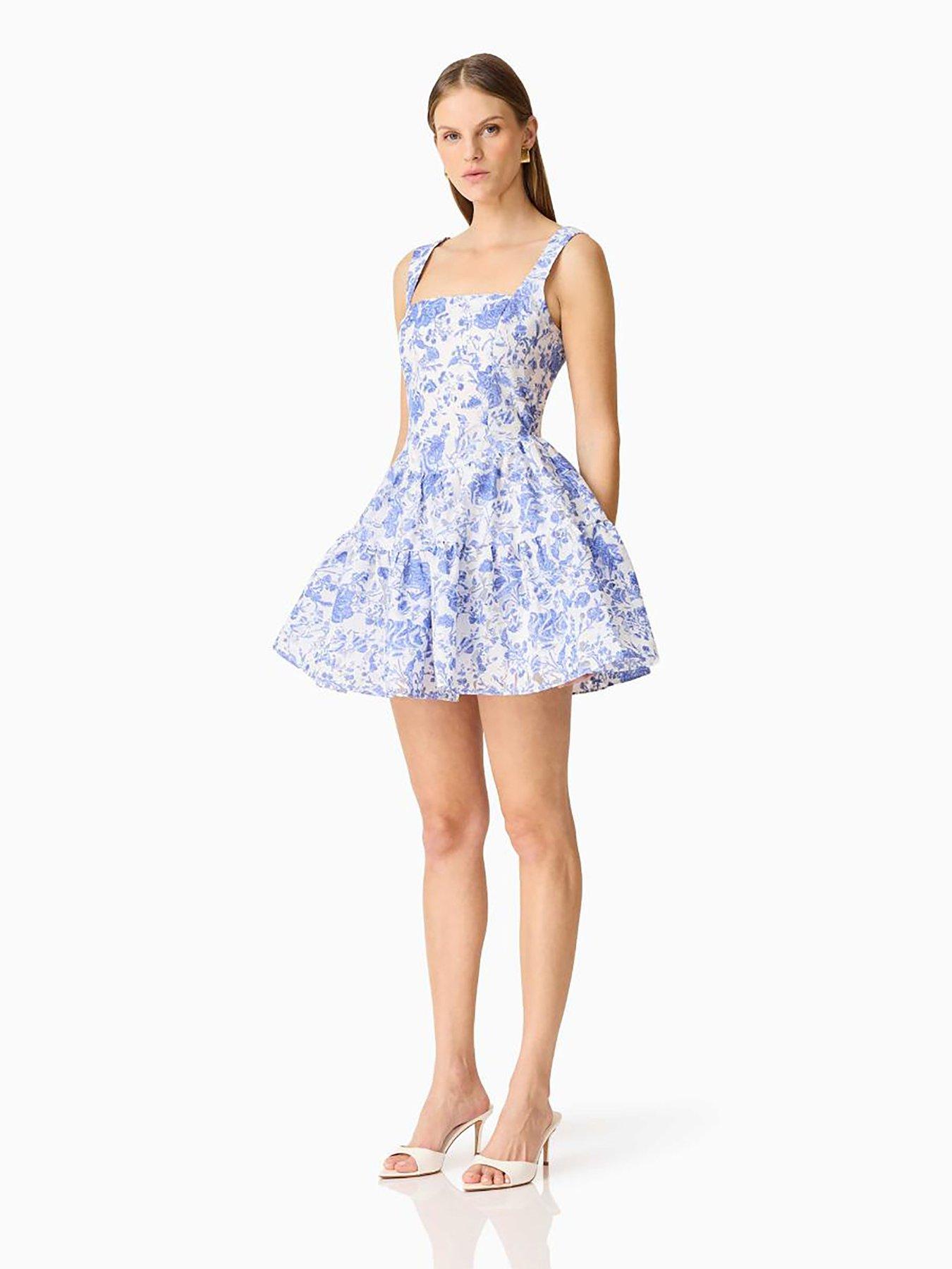 Image 4 of 7 of Elliatt Elin A-Line Mini Dress - Blue