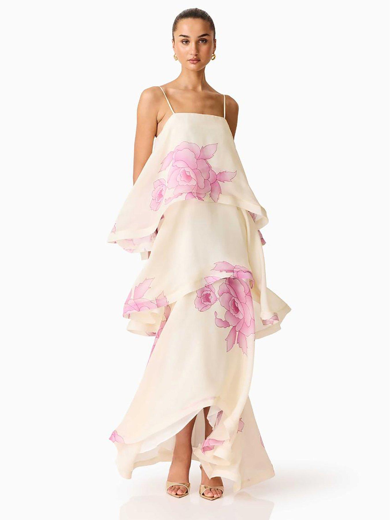 Image 5 of 6 of Elliatt Rova Tiered Gown - Pink