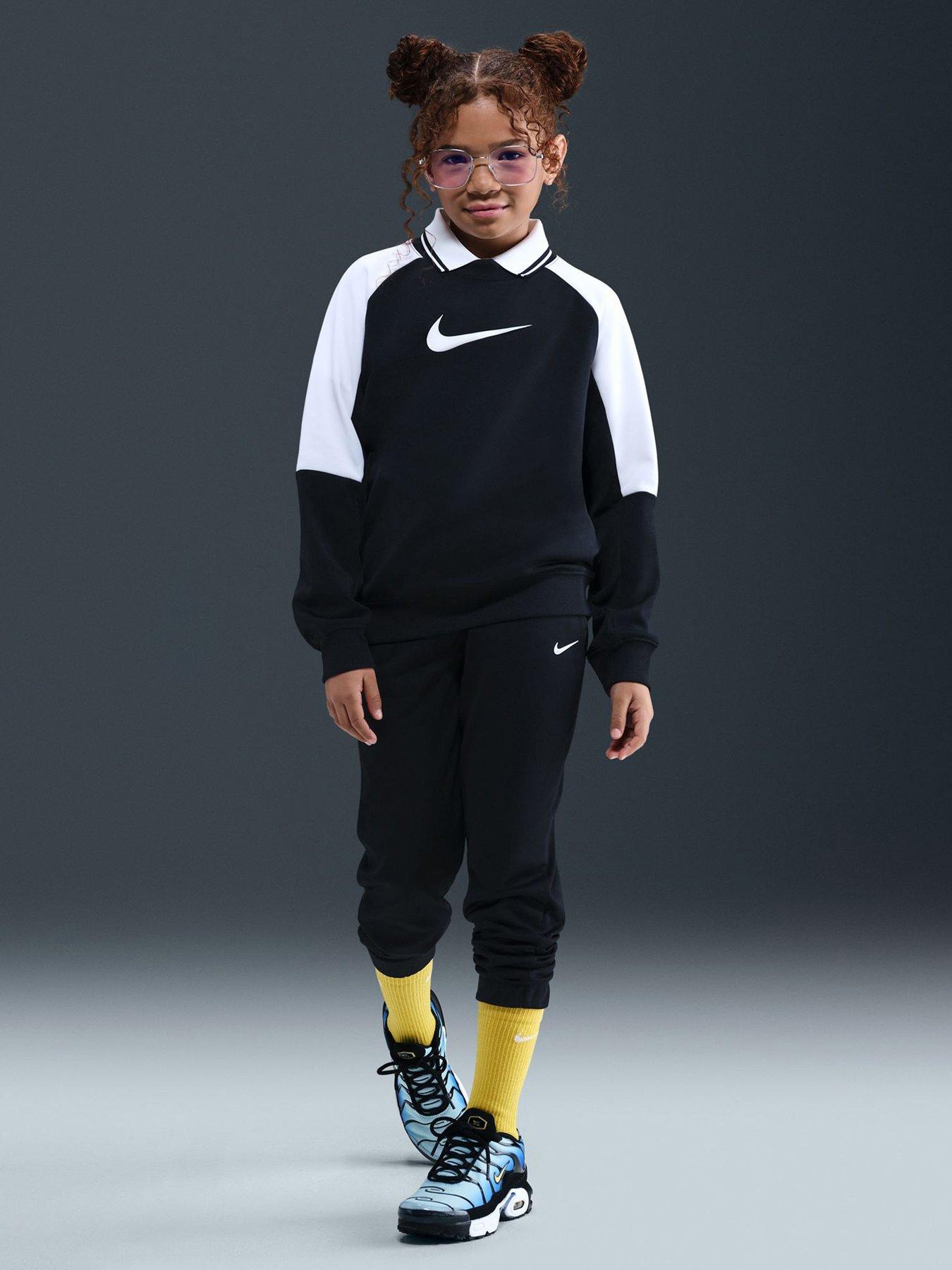 Nike Big Kids' Essentials Colour Block Dri-FIT Tracksuit - Black