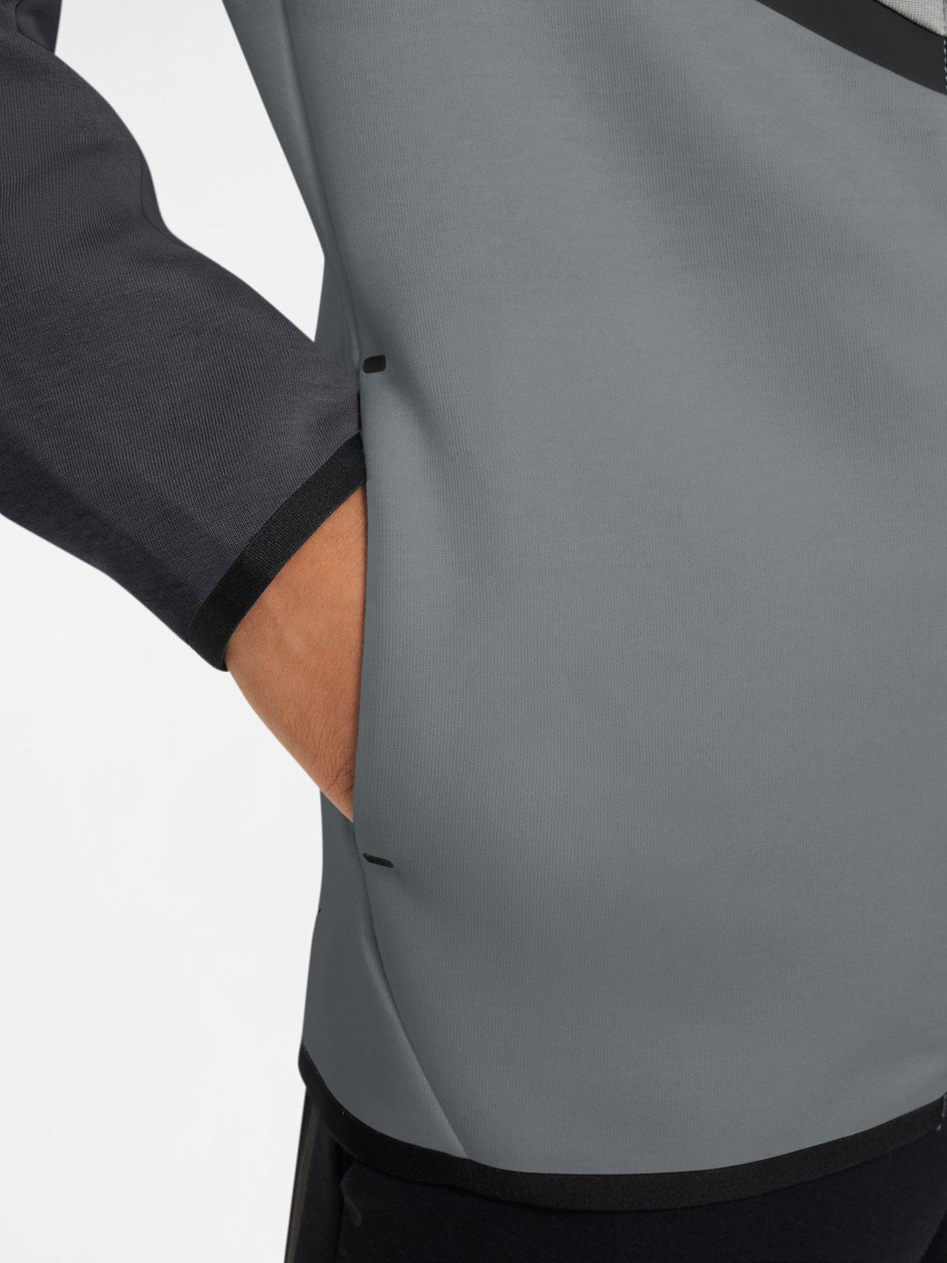 Image 3 of 3 of Nike Big Kids' Tech Fleece Full-Zip Hoodie - Grey