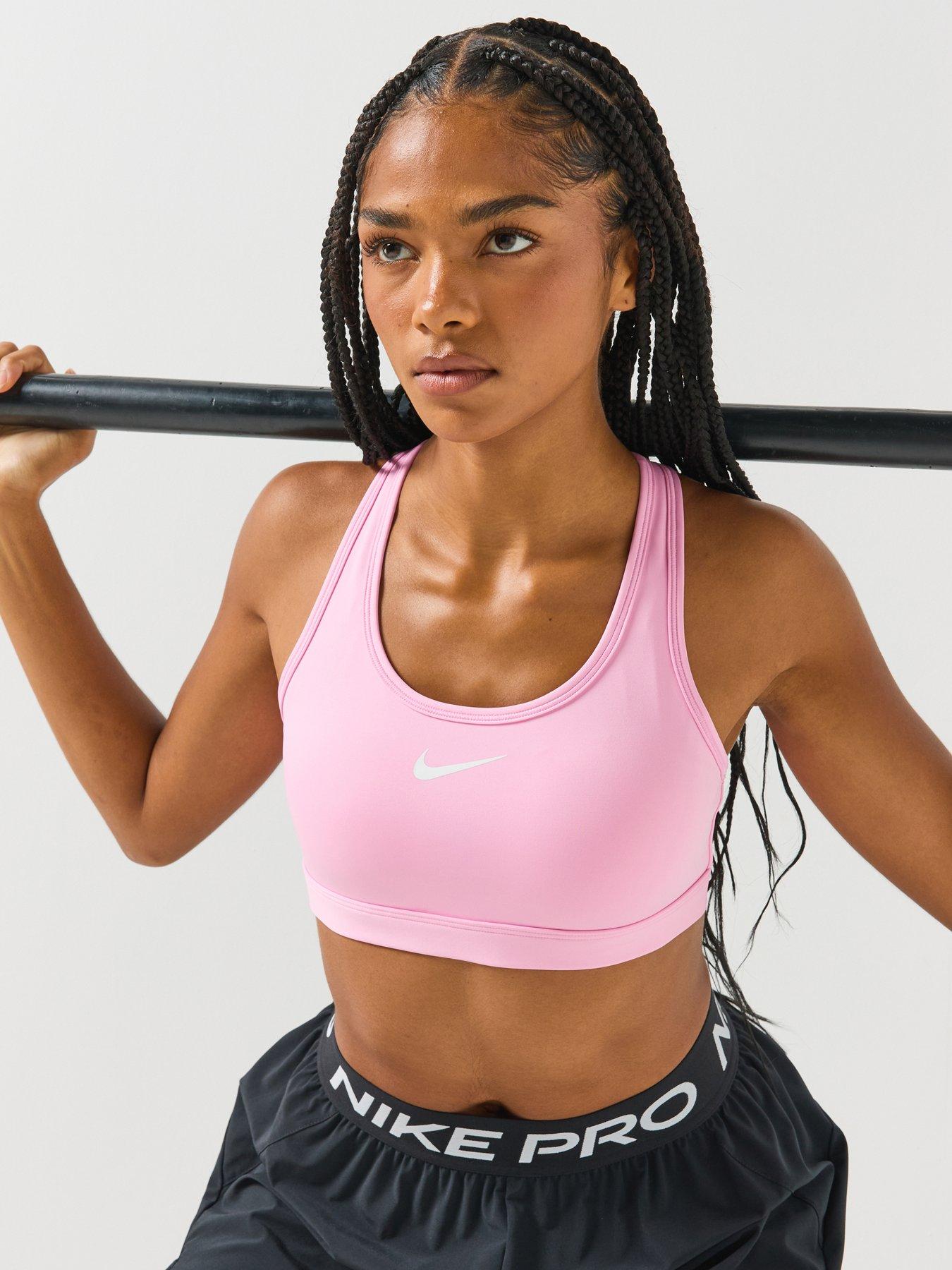 Nike Womens Training Swoosh Medium Support Sports Bra - Pink