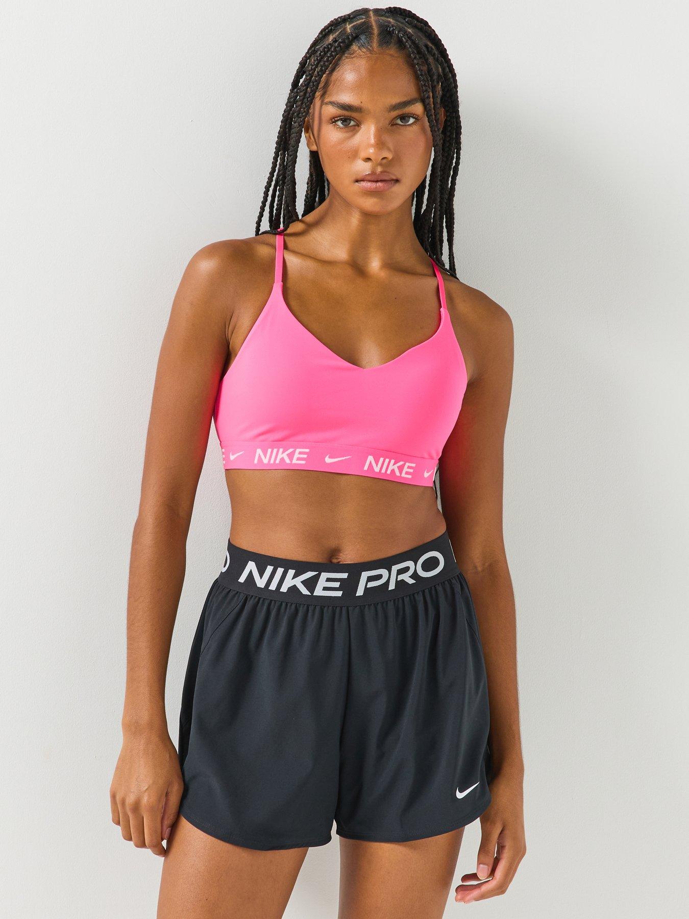 Nike Womens Training Dri-Fit Indy Light Support Sports Bra - Pink