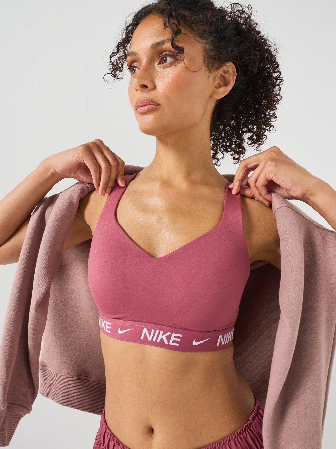 Image 1 of 6 of Nike Womens Training Dri-Fit Indy High Support Sports Bra - Pink