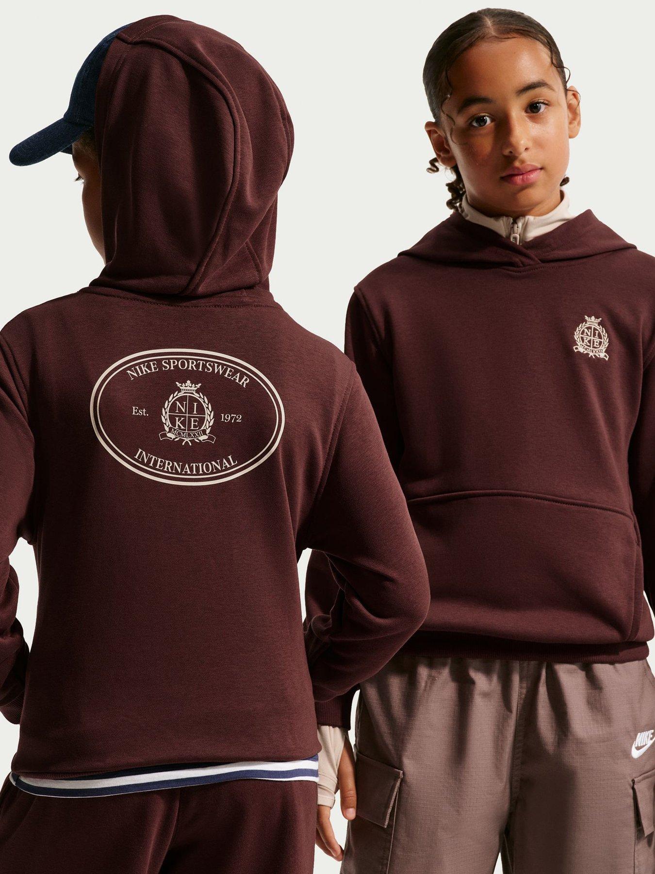 Image 1 of 4 of Nike Nike Big Kids' Club Fleece Crest Logo Hoodie