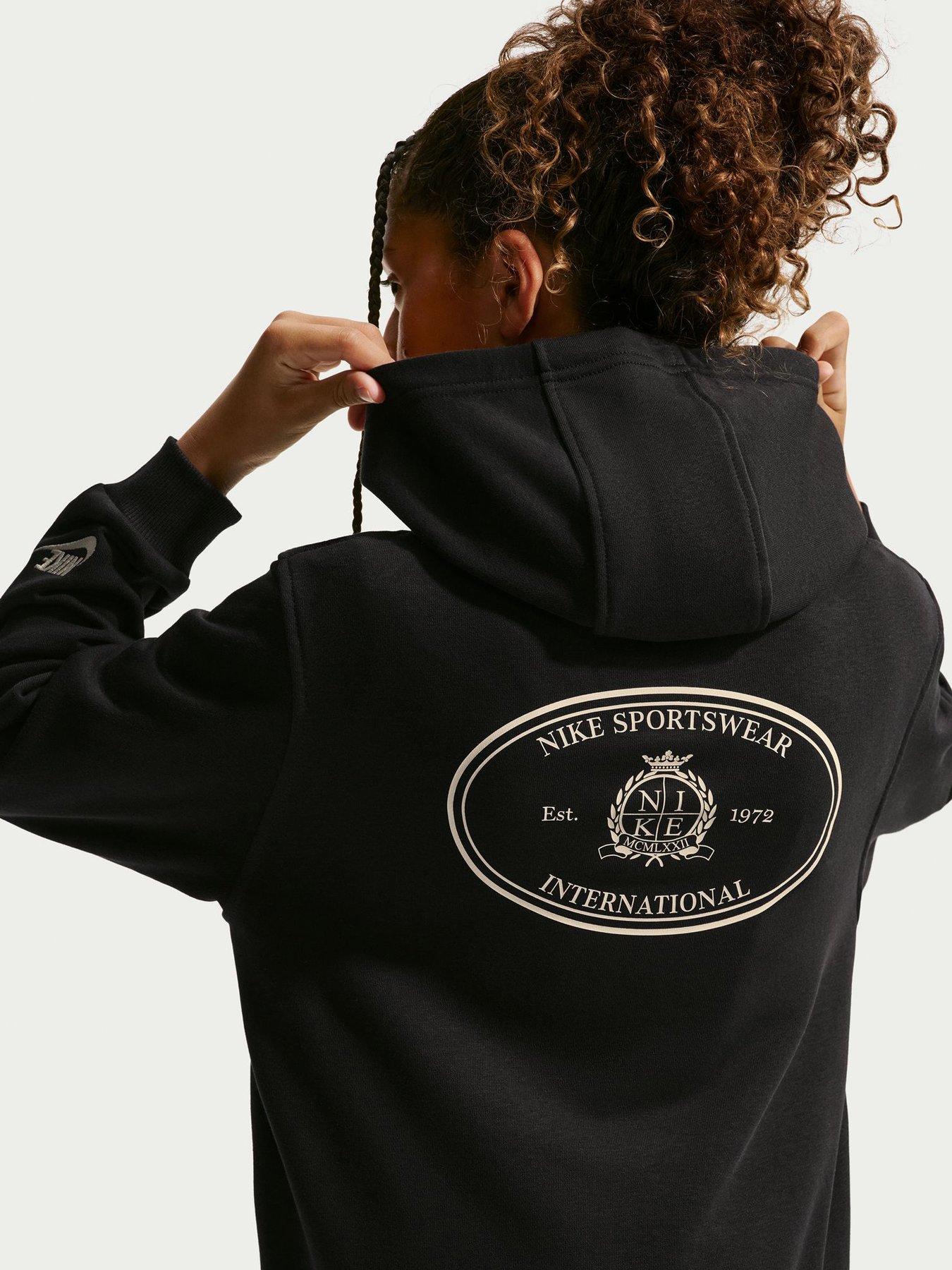 Image 2 of 4 of Nike Big Kids' Club Fleece Crest Logo Hoodie - Black