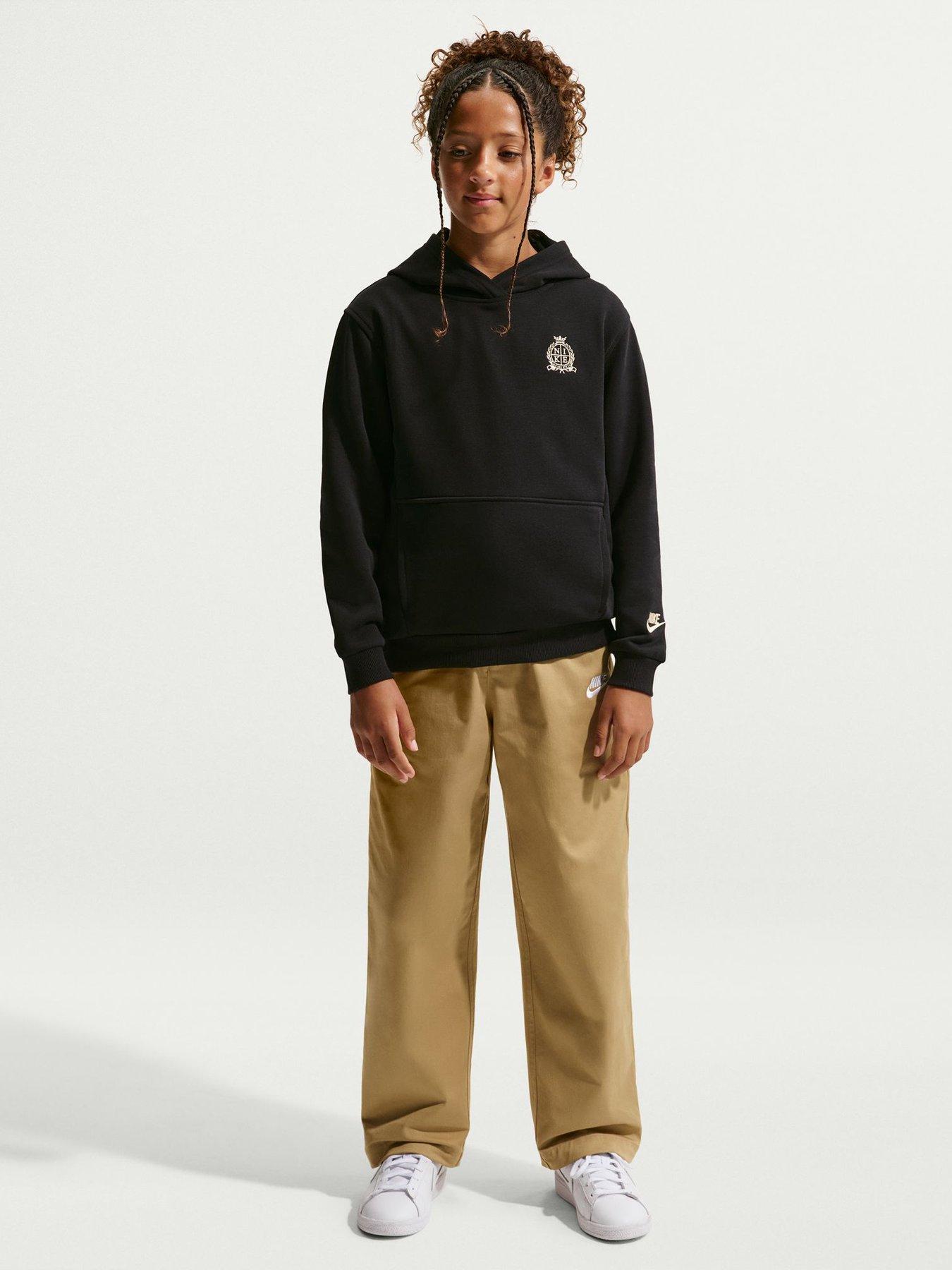 Image 3 of 4 of Nike Big Kids' Club Fleece Crest Logo Hoodie - Black