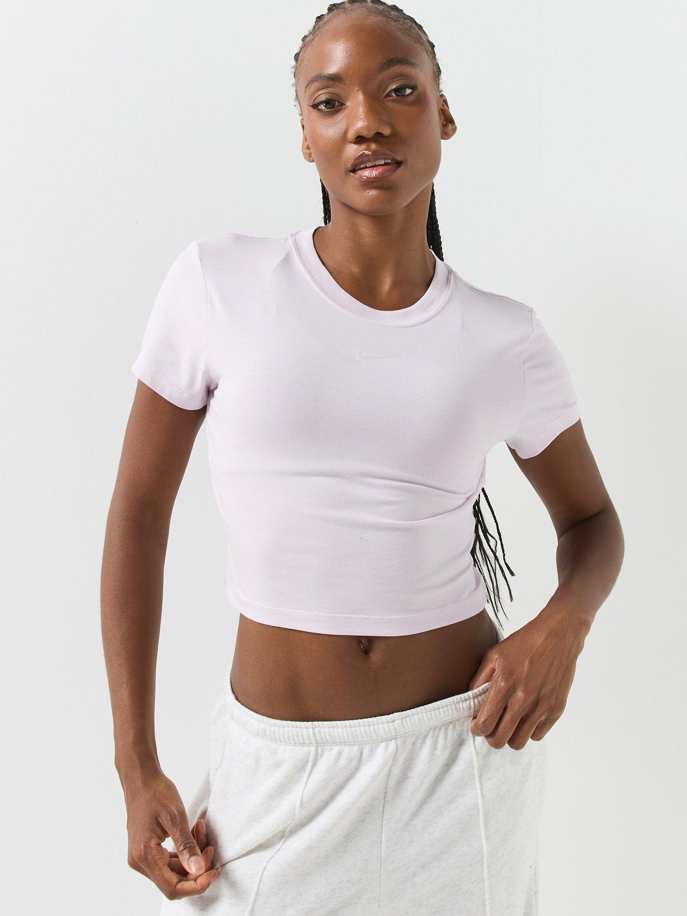 Nike Womens Chill Knit Swoosh T-Shirt - Pink