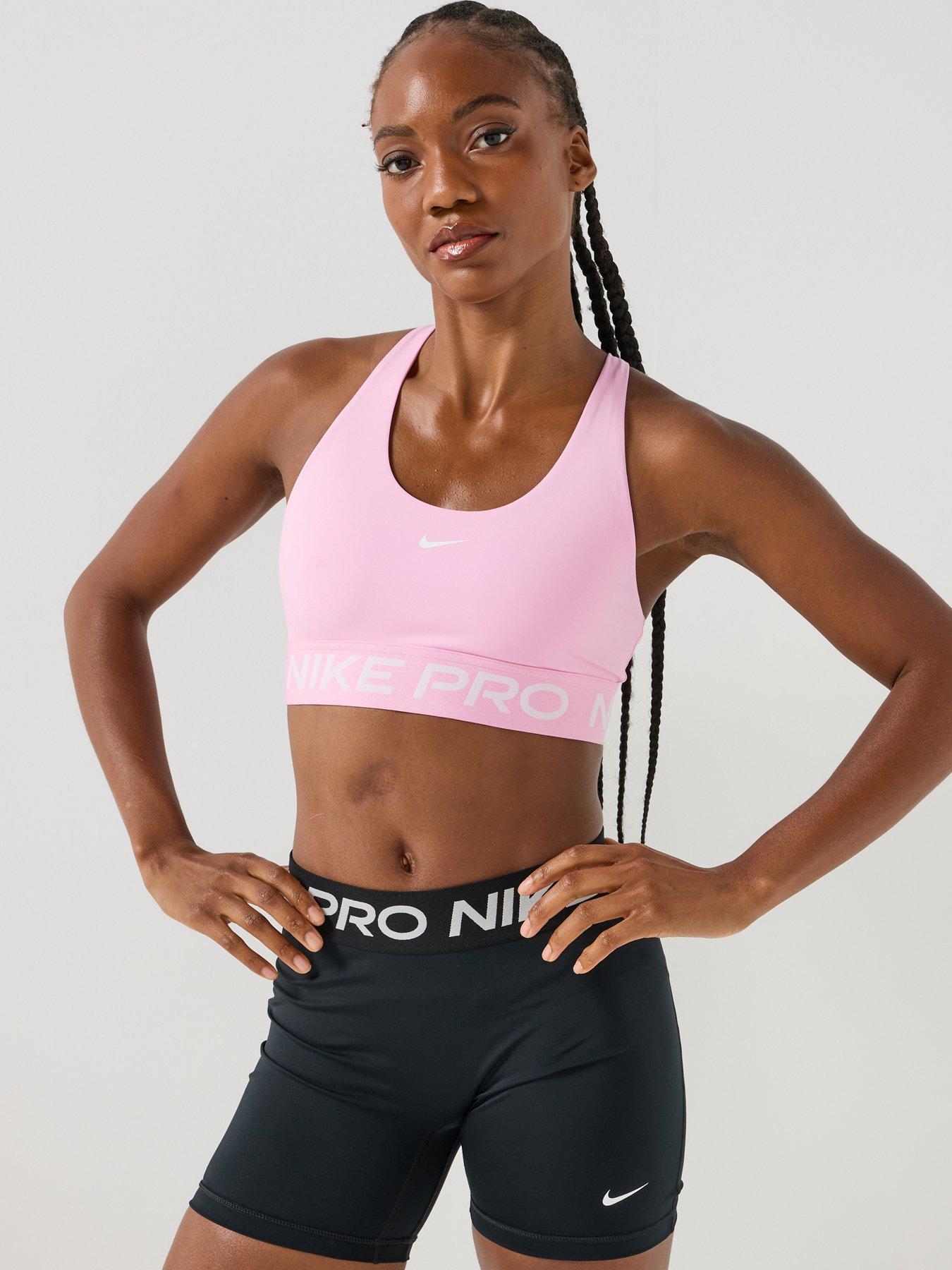Nike Womens Training Pro 365 Dri-Fit Light Support Sports Bra - Pink