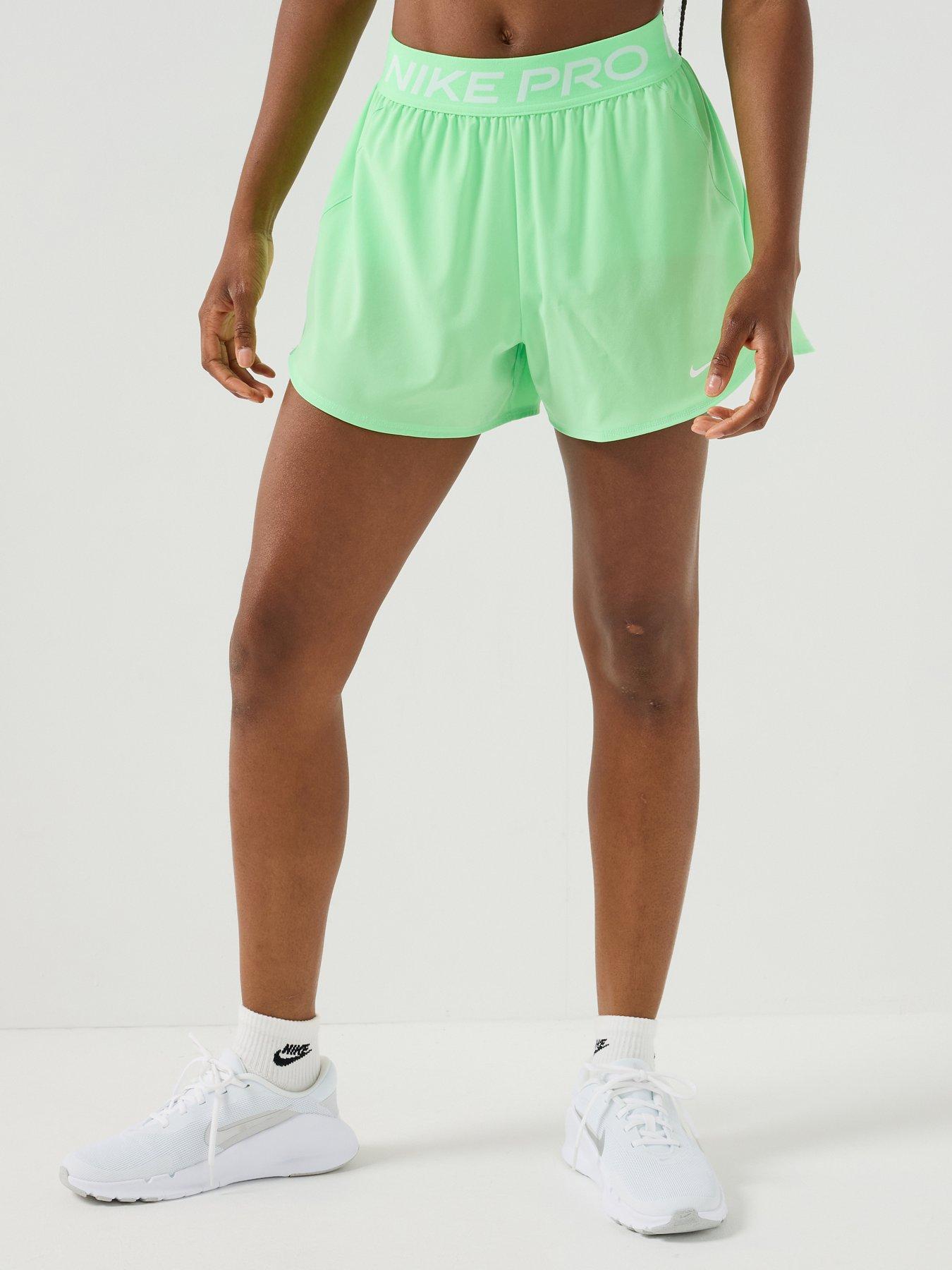 Nike Womens Training Pro 2In1 Shorts - Green