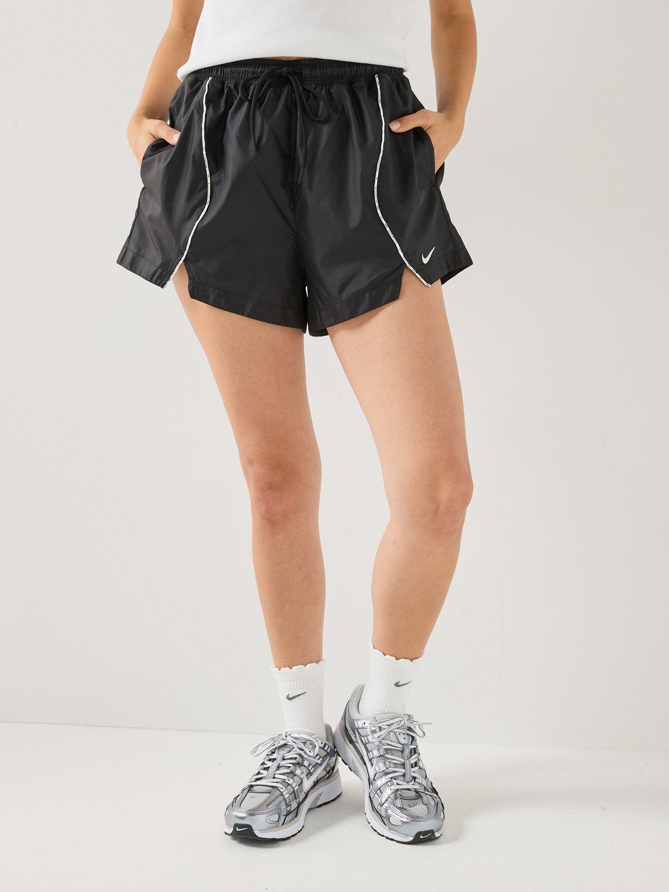 Nike Womens Athletics Department Piped Track Shorts - Black