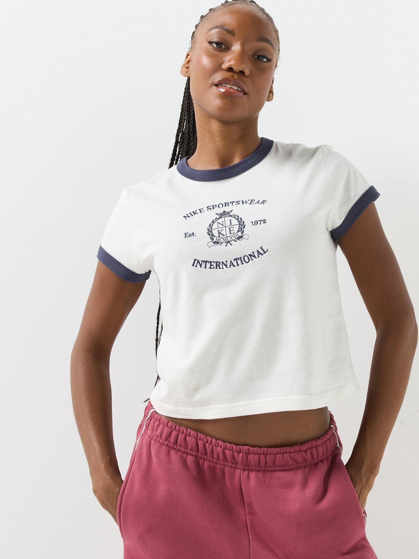 Nike Womens Speed Club Ringer T-Shirt - White