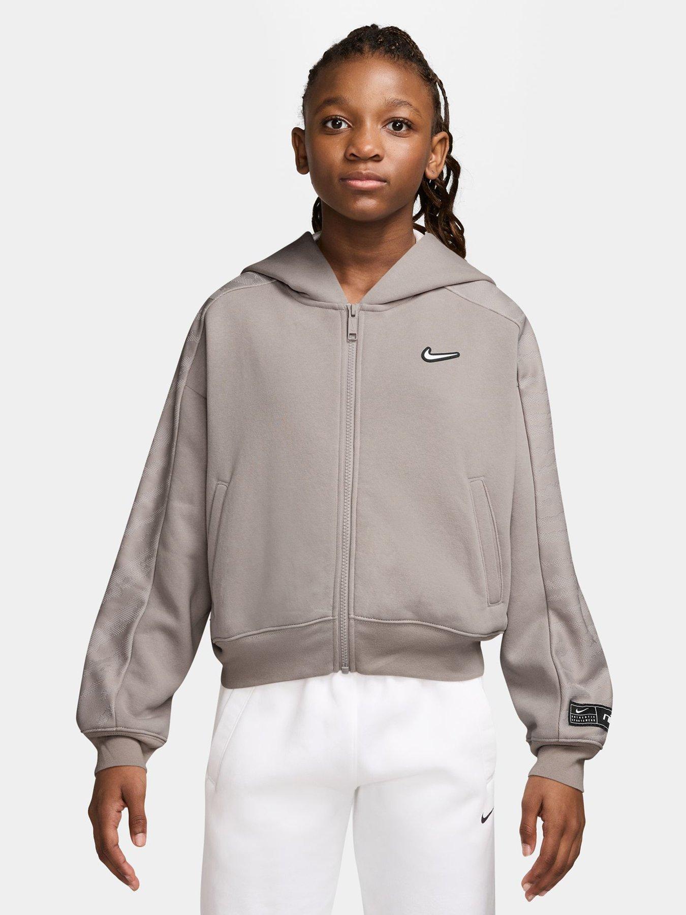 Nike Junior Girls Dance Zip Through Hoodie - Grey