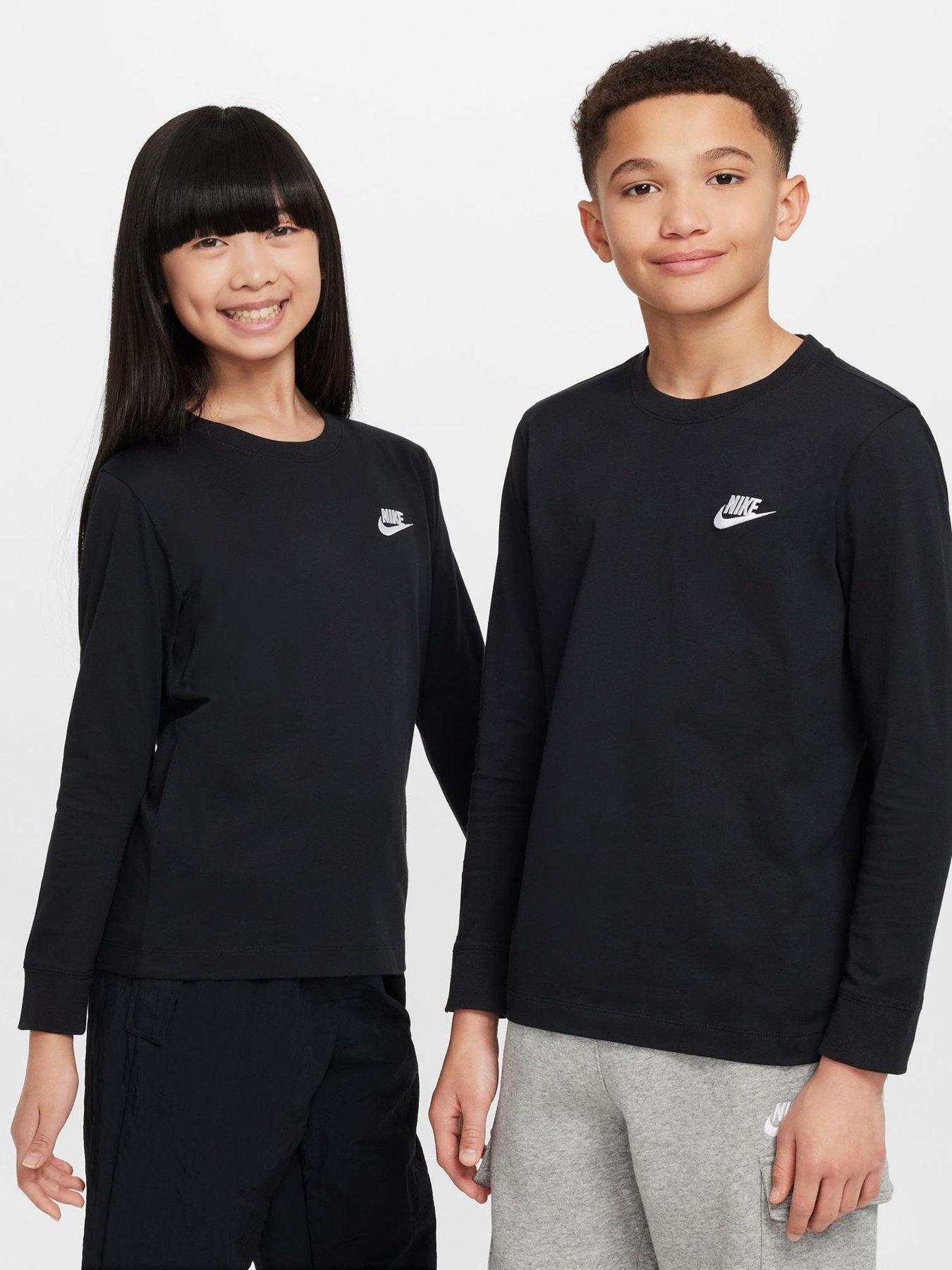 Nike Older Kids' Essentials Logo Long Sleeve T-Shirt - Black