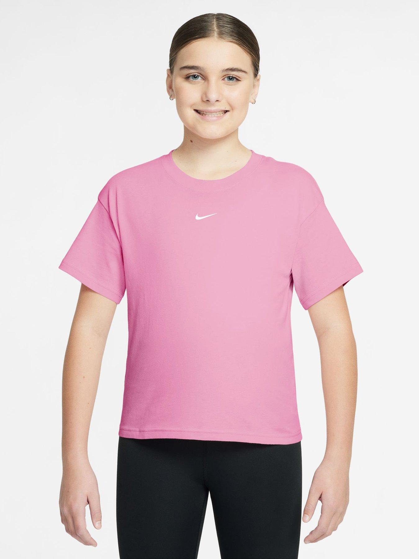 Nike Junior Girls Essential Boxy T-Shirt - Pink